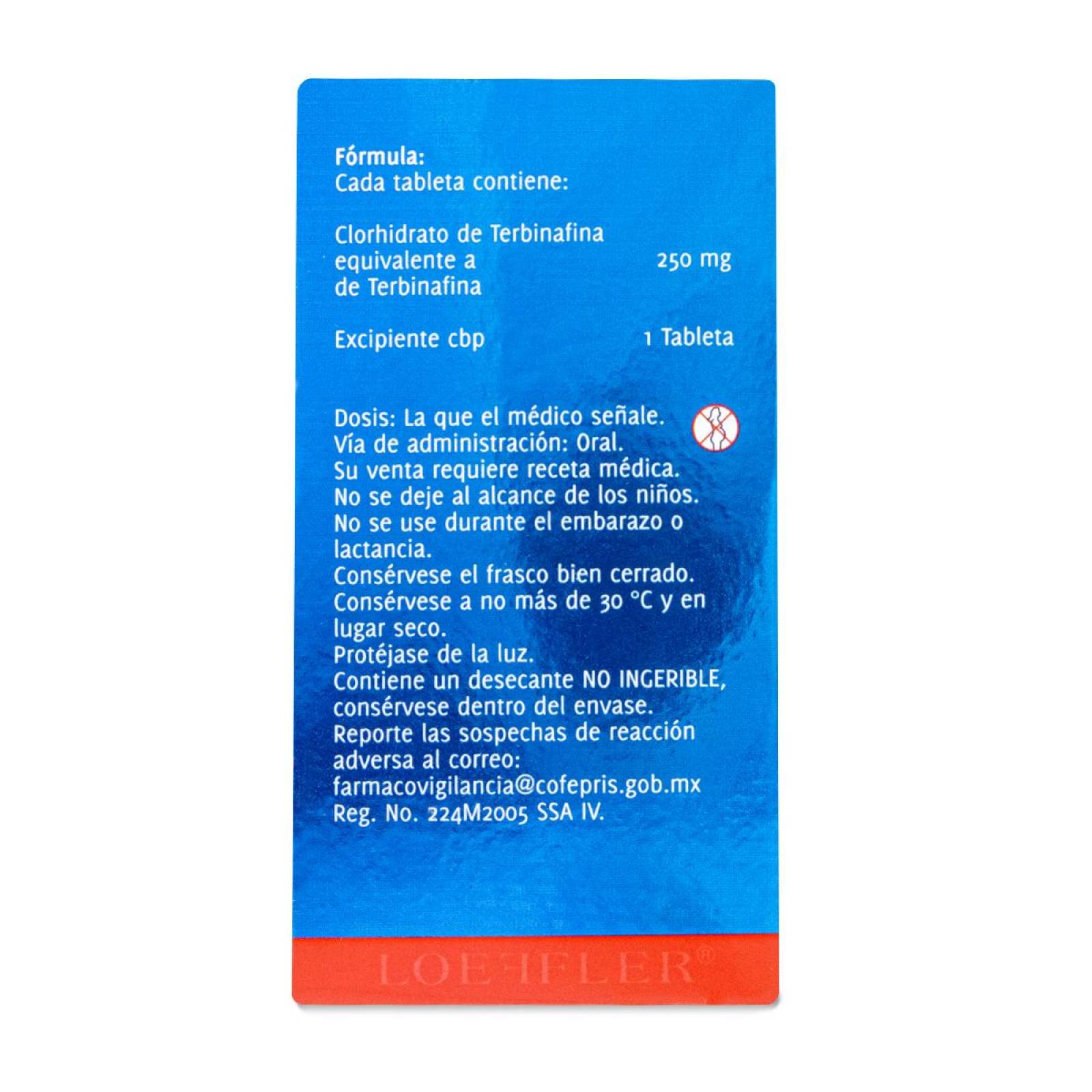 Erbitrax-T Terbinafina, Frasco Con 40 Tabs, Loefler 