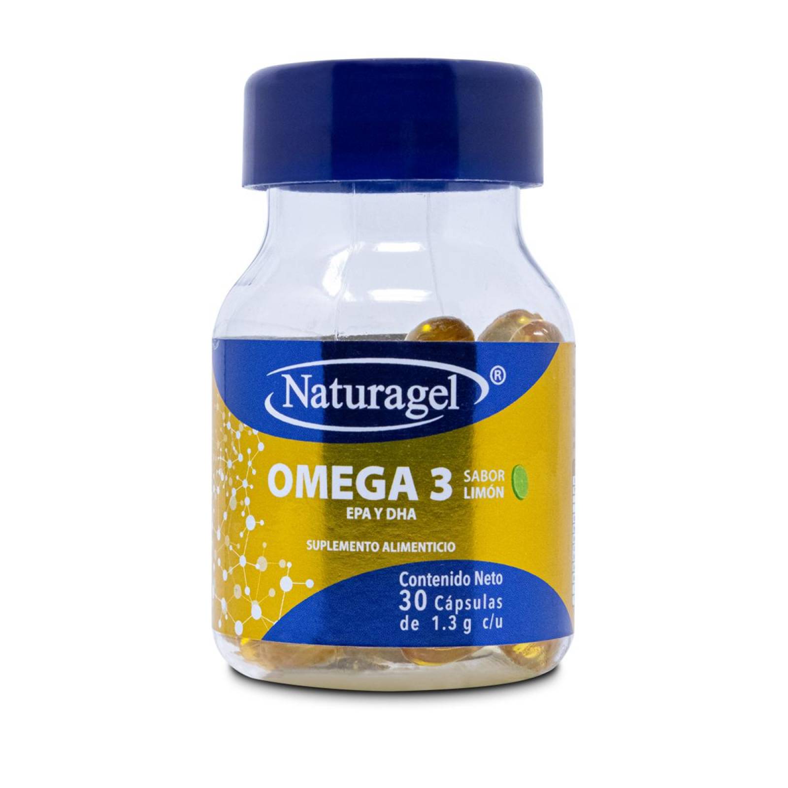 Omega 3 Epa Y Dha, 30 Caps Sabor Limon, Naturagel 