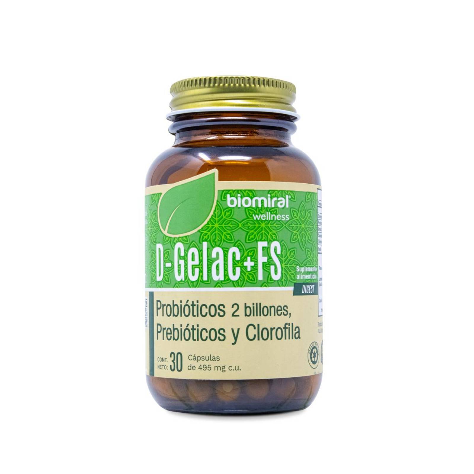 D Gelac Fs, Frasco Con 30 Capsulas, Biomiral