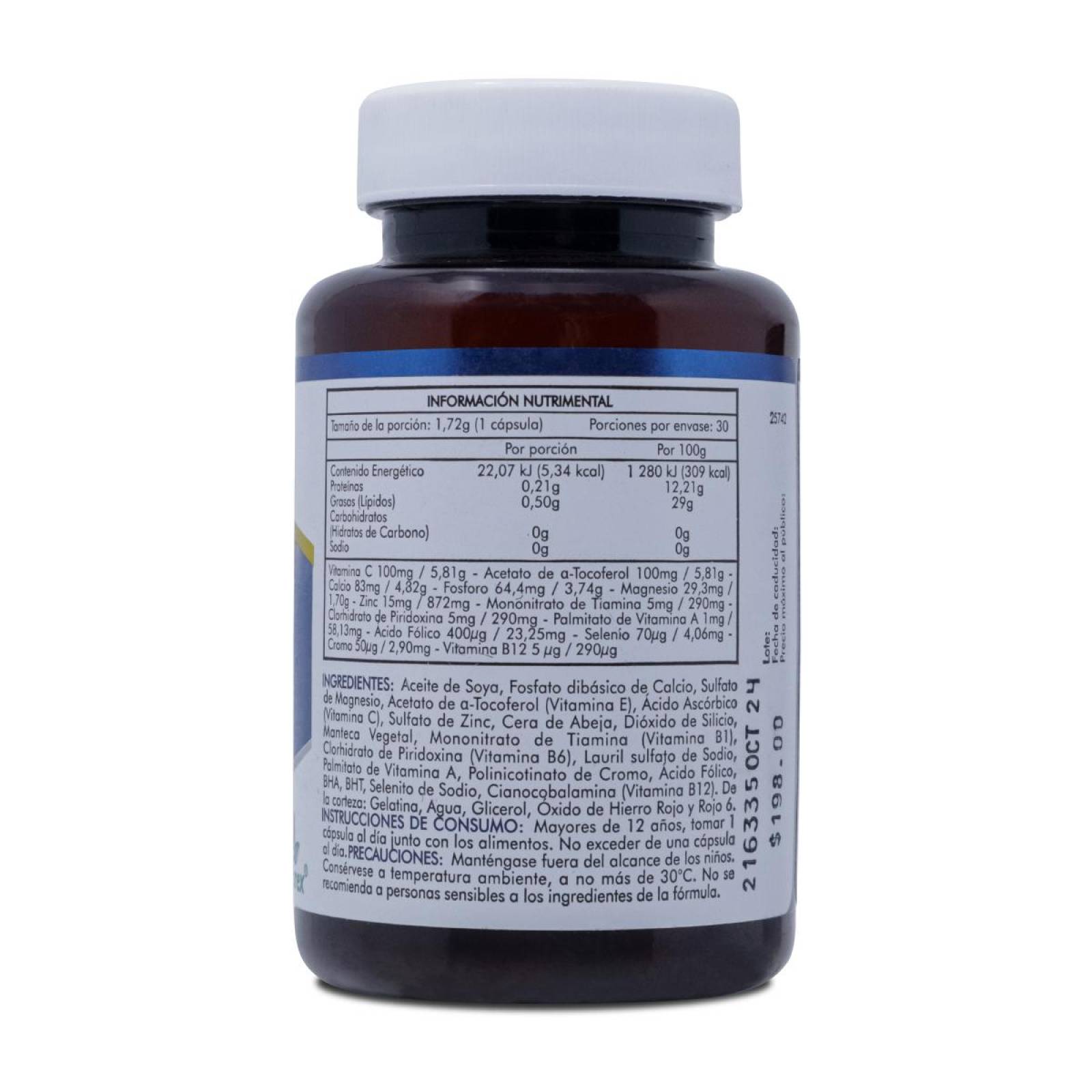 Vitrex D, Frasco Con 30 Capsulas, Naturex 