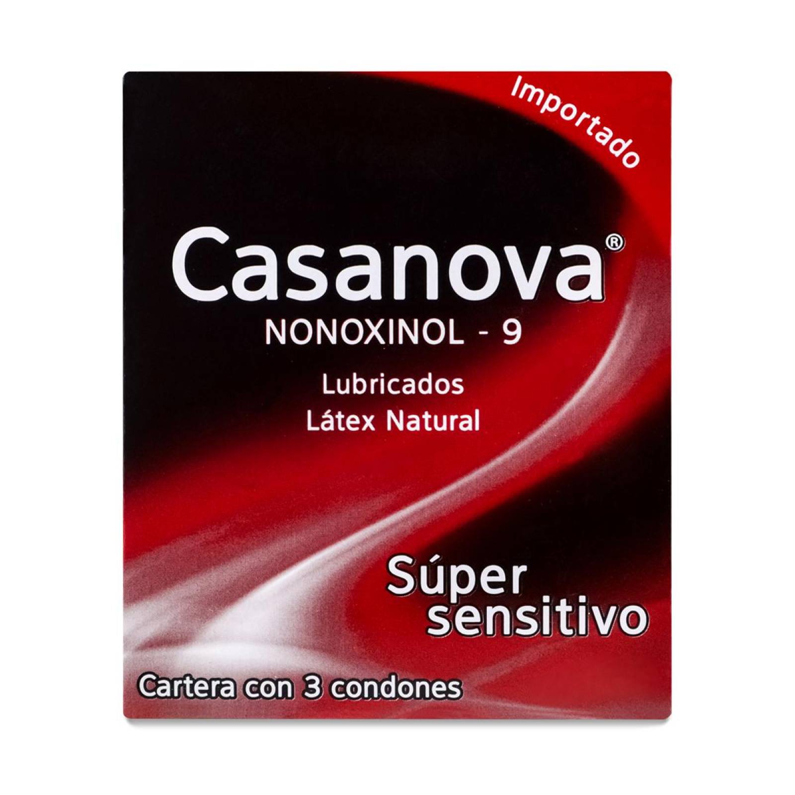 Condones Maver Casanova Nonoxinol-9, Cartera Con 3 Condones 