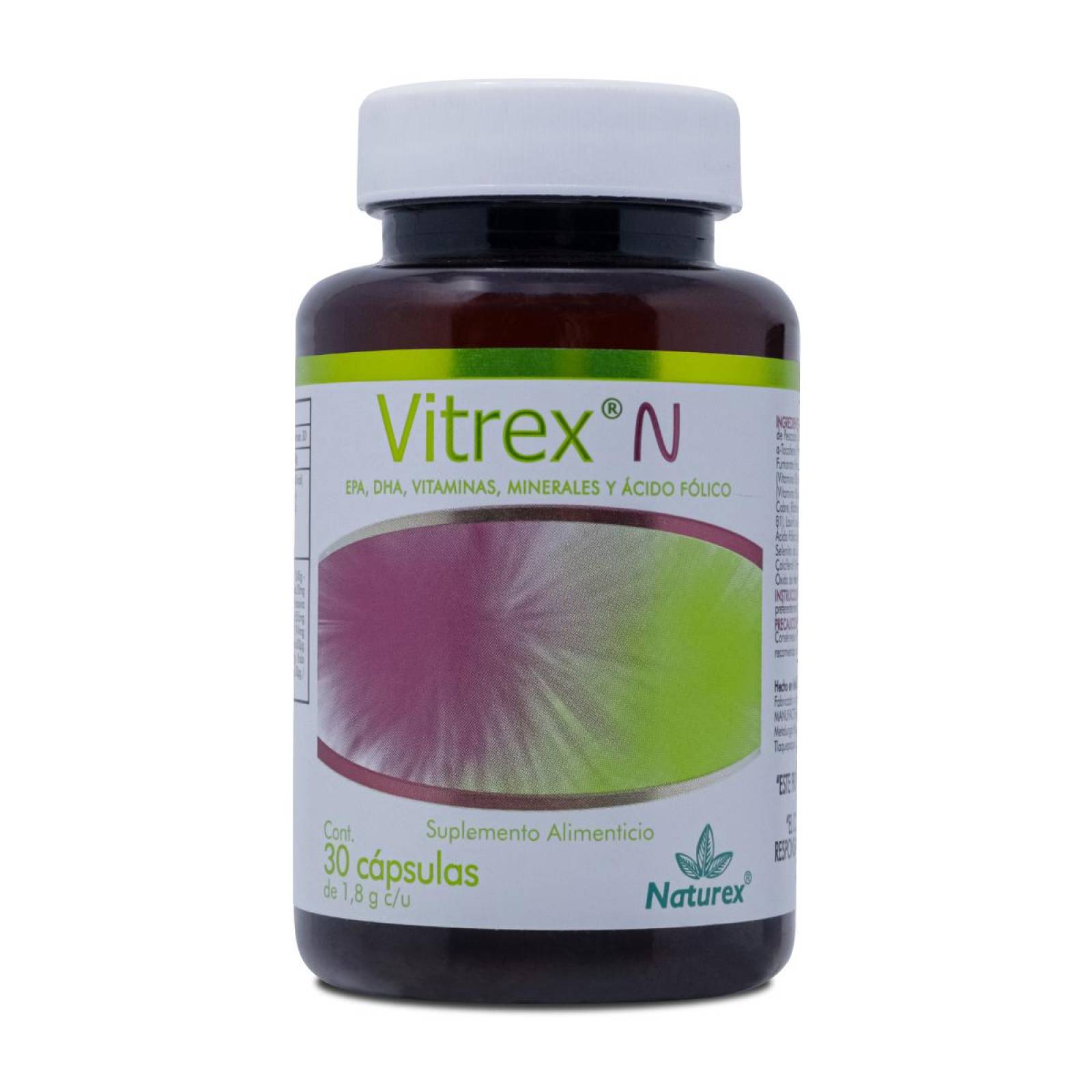 Vitrex N, Frasco Con 30 Capsulas, Naturex 