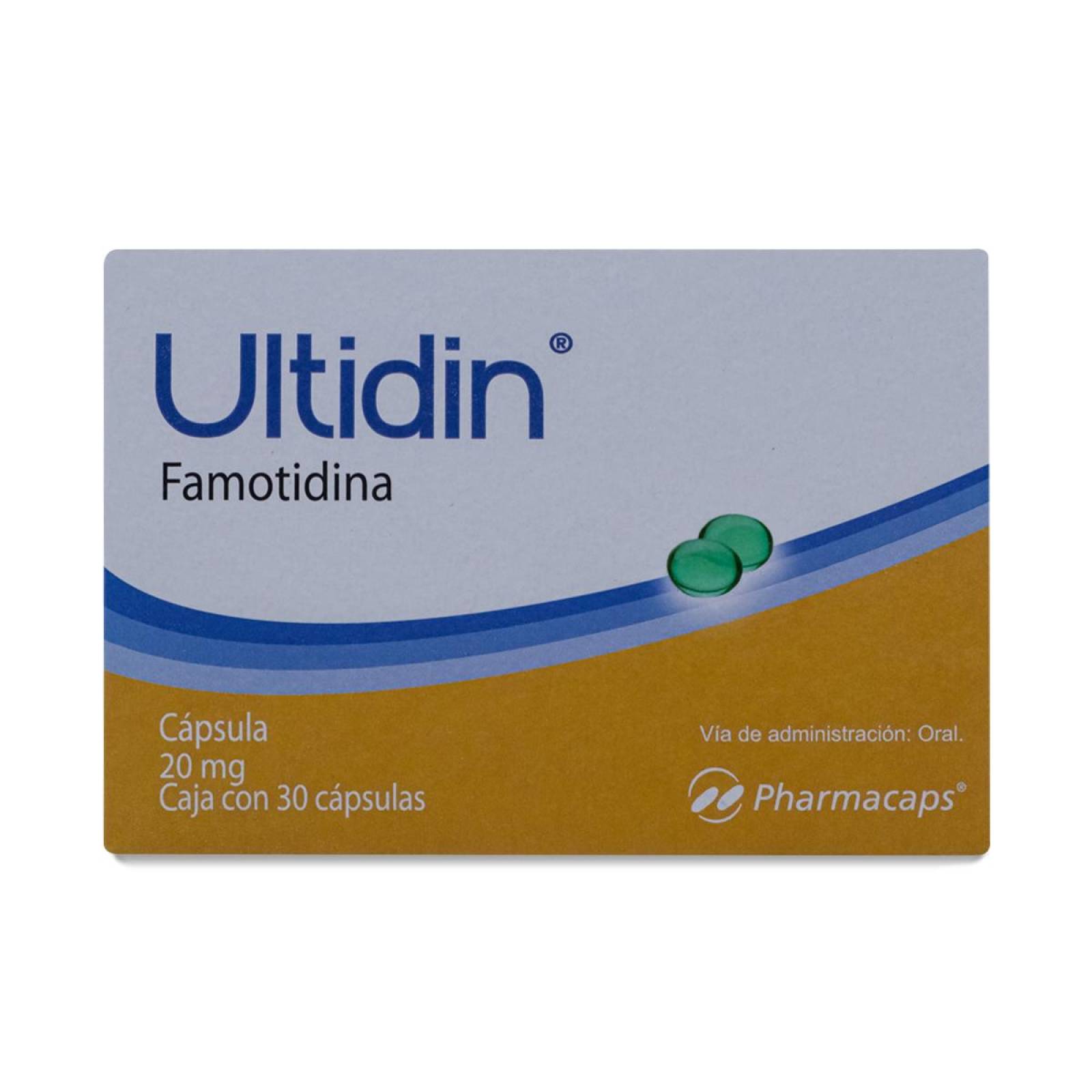 Ultidin Famotidina, Caja Con 30 Capsulas, Pharmacaps 