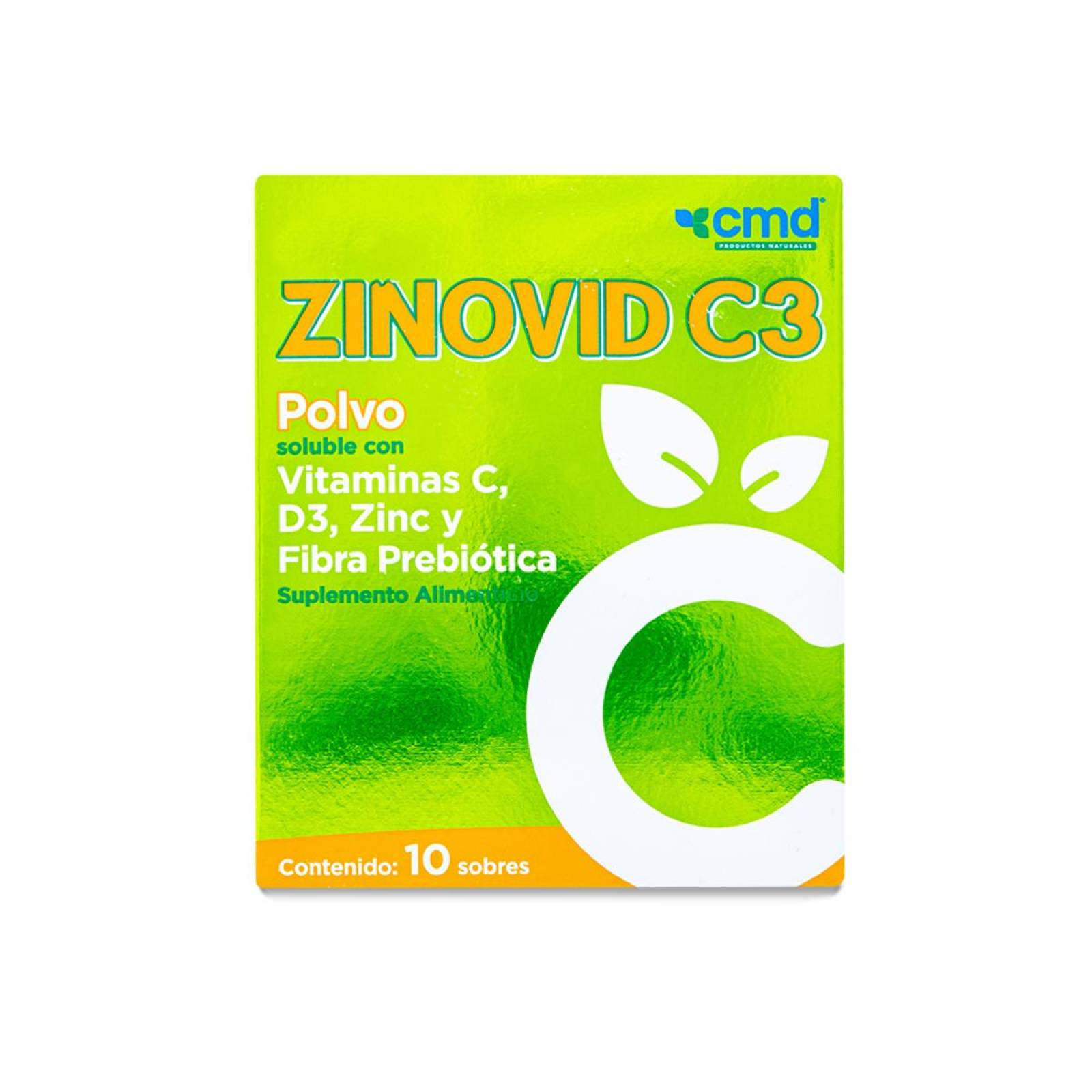 Multivitamínico Cmd Zinovid C3 Polvo, 10 Sobres 