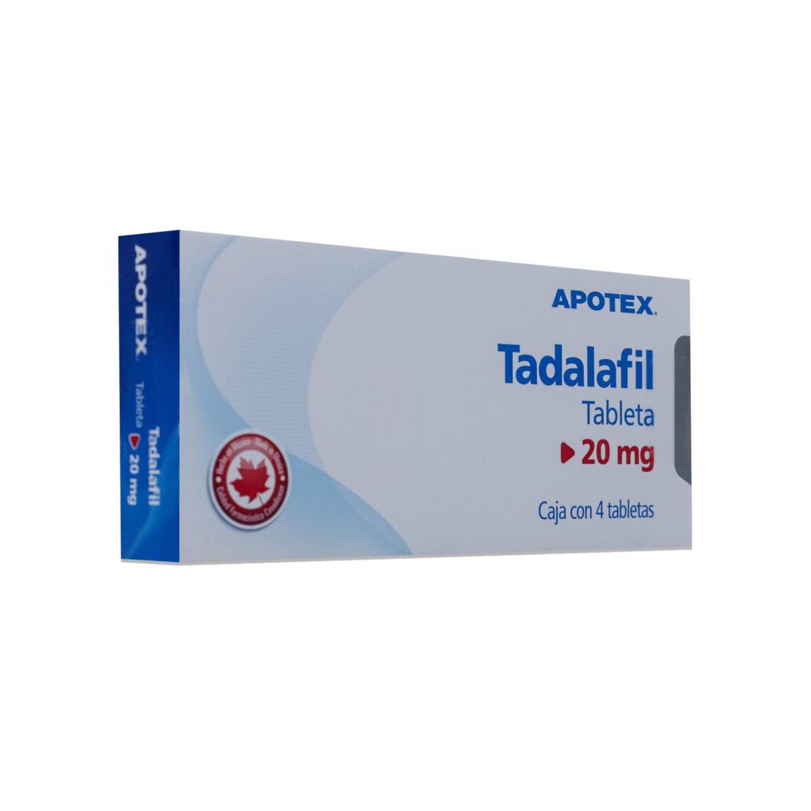 Tadalafil Apotex, Caja Con 4 Tabletas De 20 Mg, Apotex 