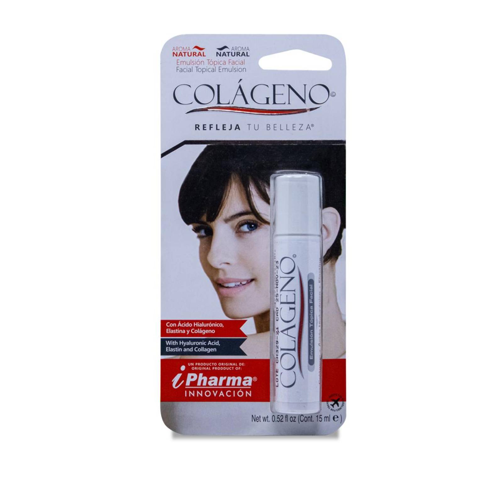 Colageno Emulsion Topica Facial, 15 Ml, Ipharma 