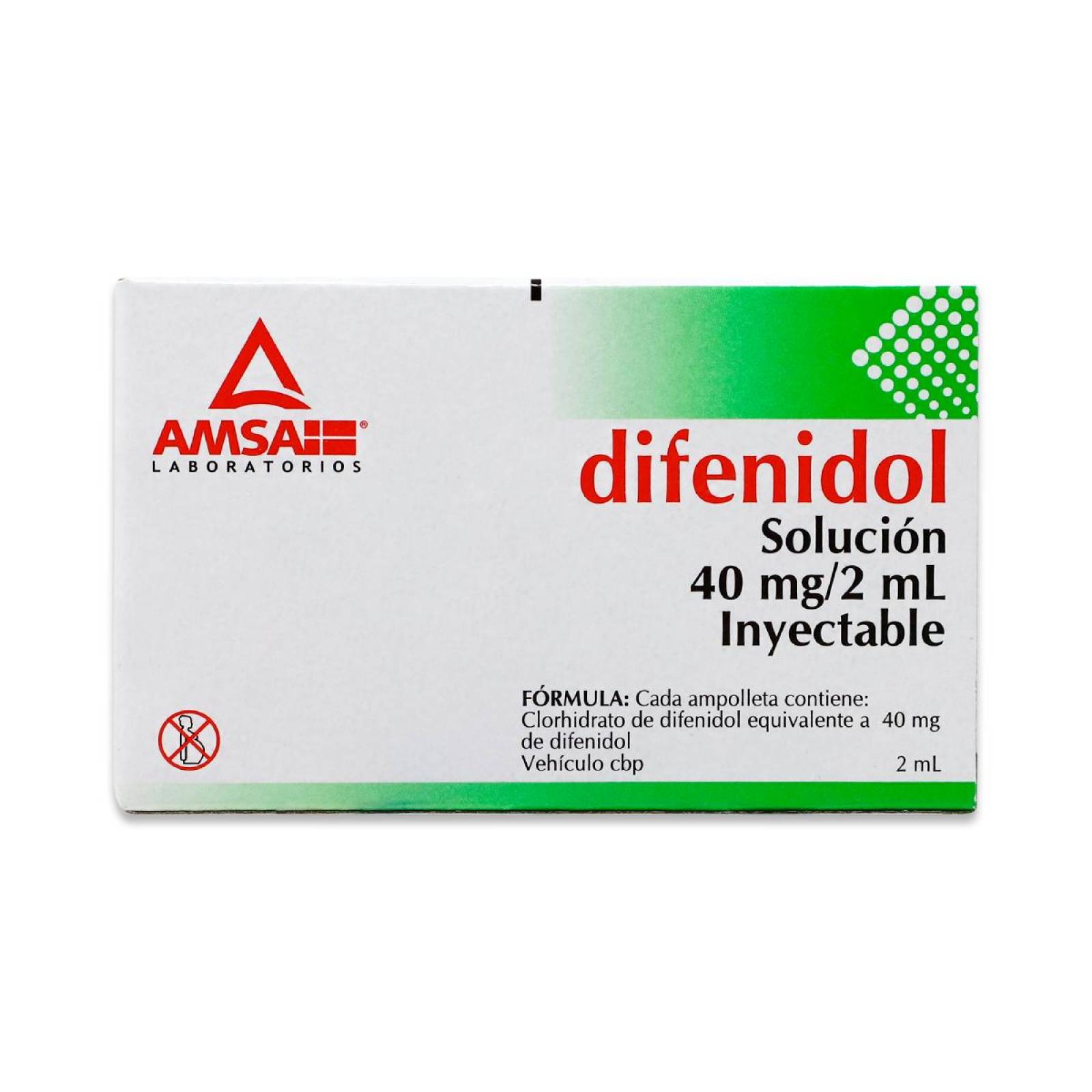 Difenidol  Amsa Solucion 40 Mg / 2 Ml Inyectable 