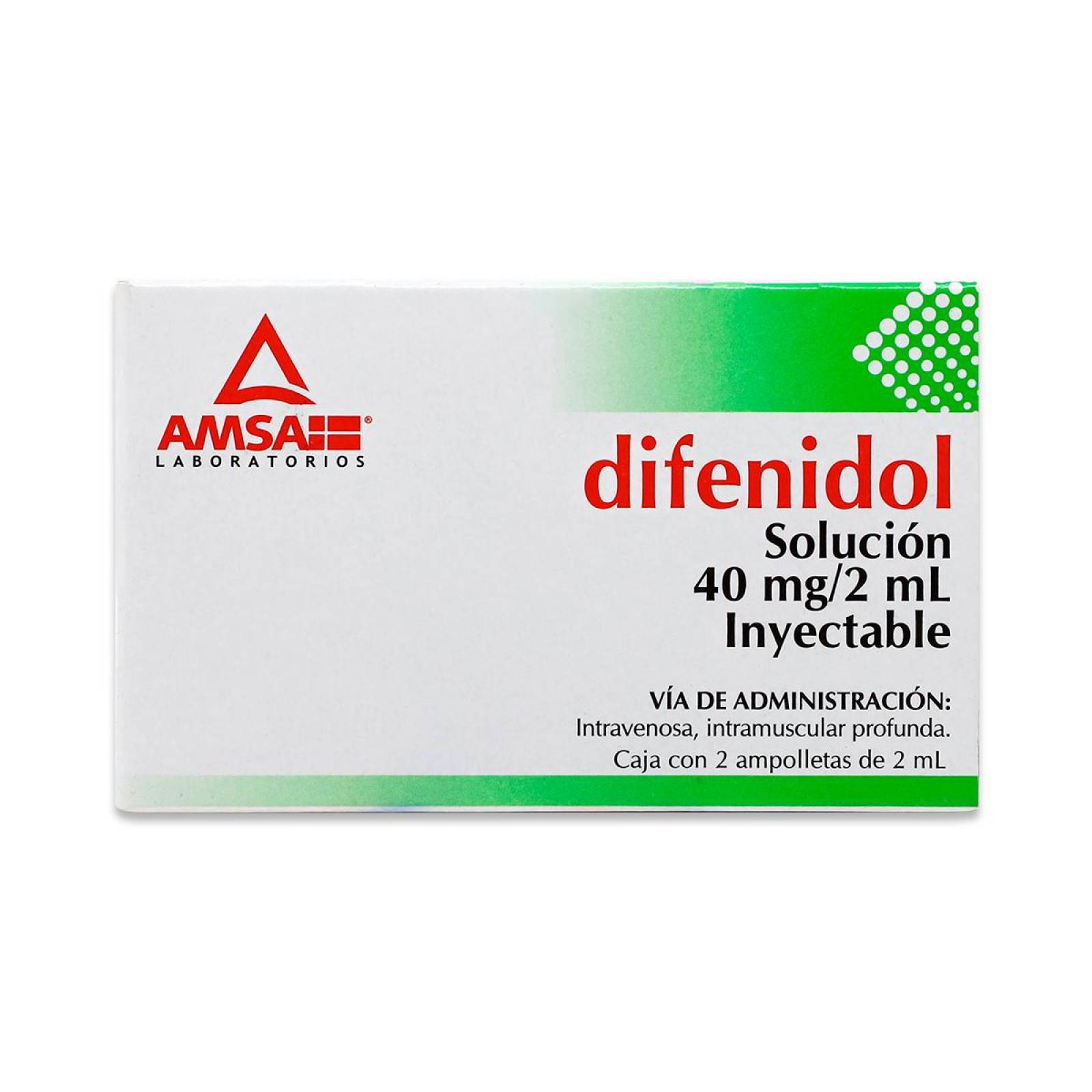 Difenidol  Amsa Solucion 40 Mg / 2 Ml Inyectable 