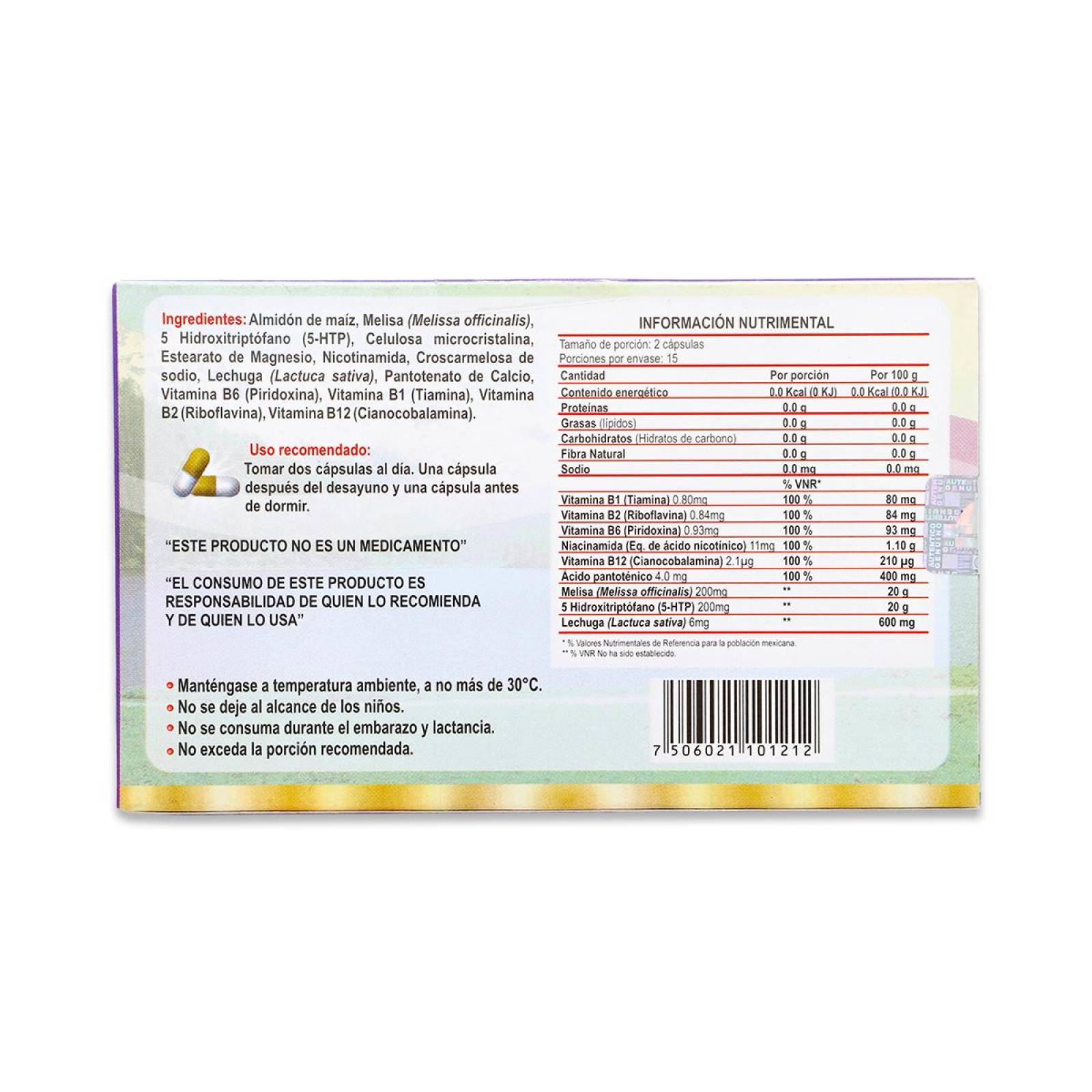 Suplemento alimenticio Natutech Adp Caps 30 Capsulas De 500 Mg 