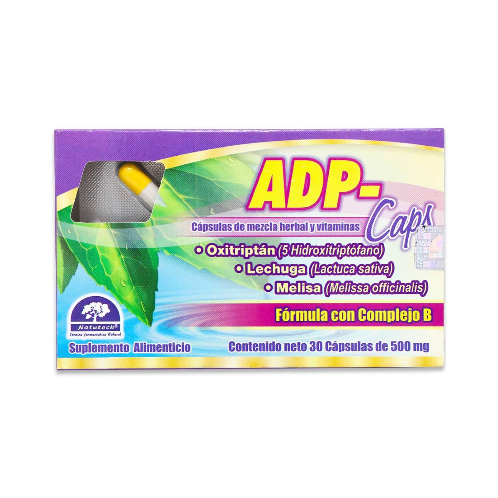 Suplemento alimenticio Natutech Adp Caps 30 Capsulas De 500 Mg 