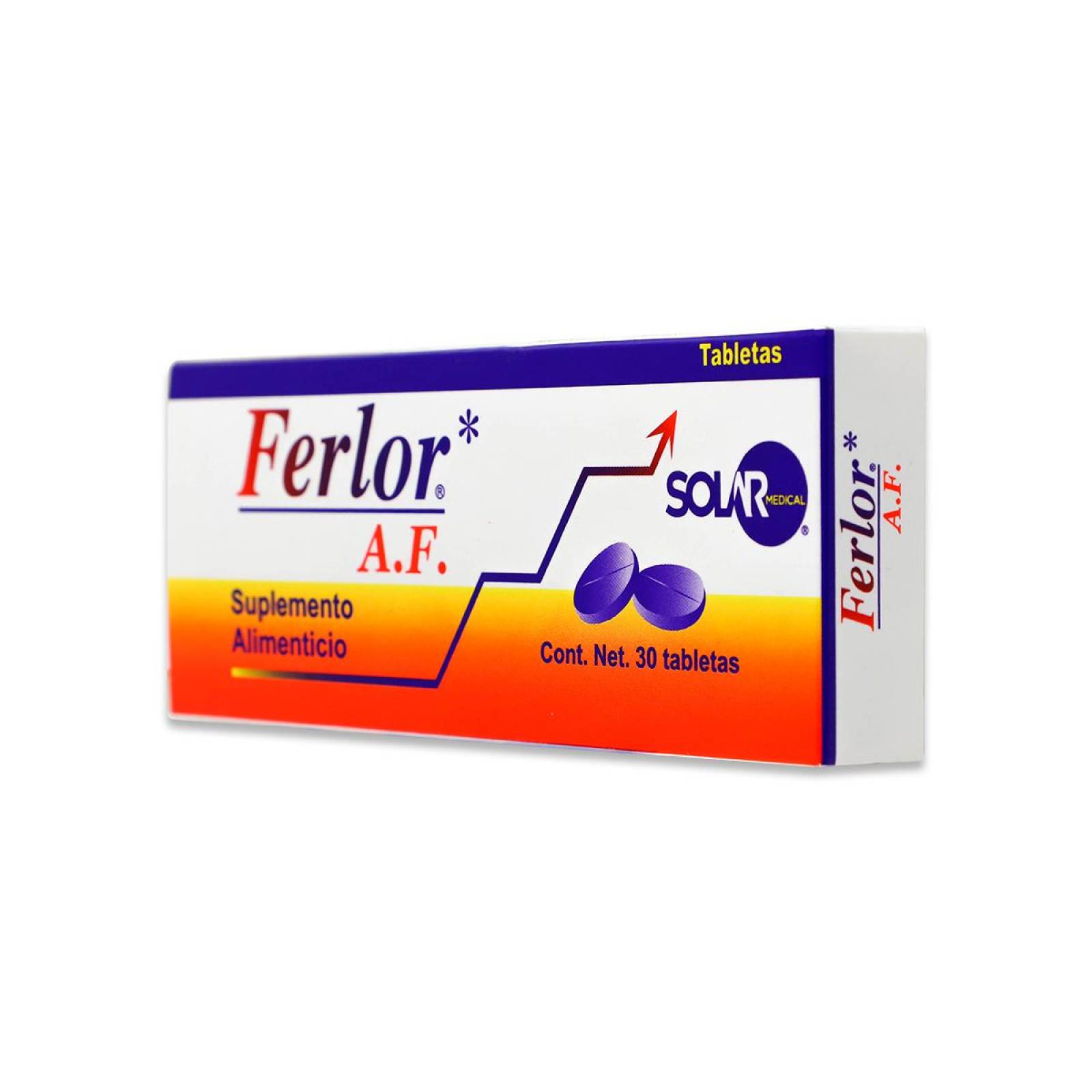 Acido Fólico Solar Ferlor Af Caja Con 30 Tabletas