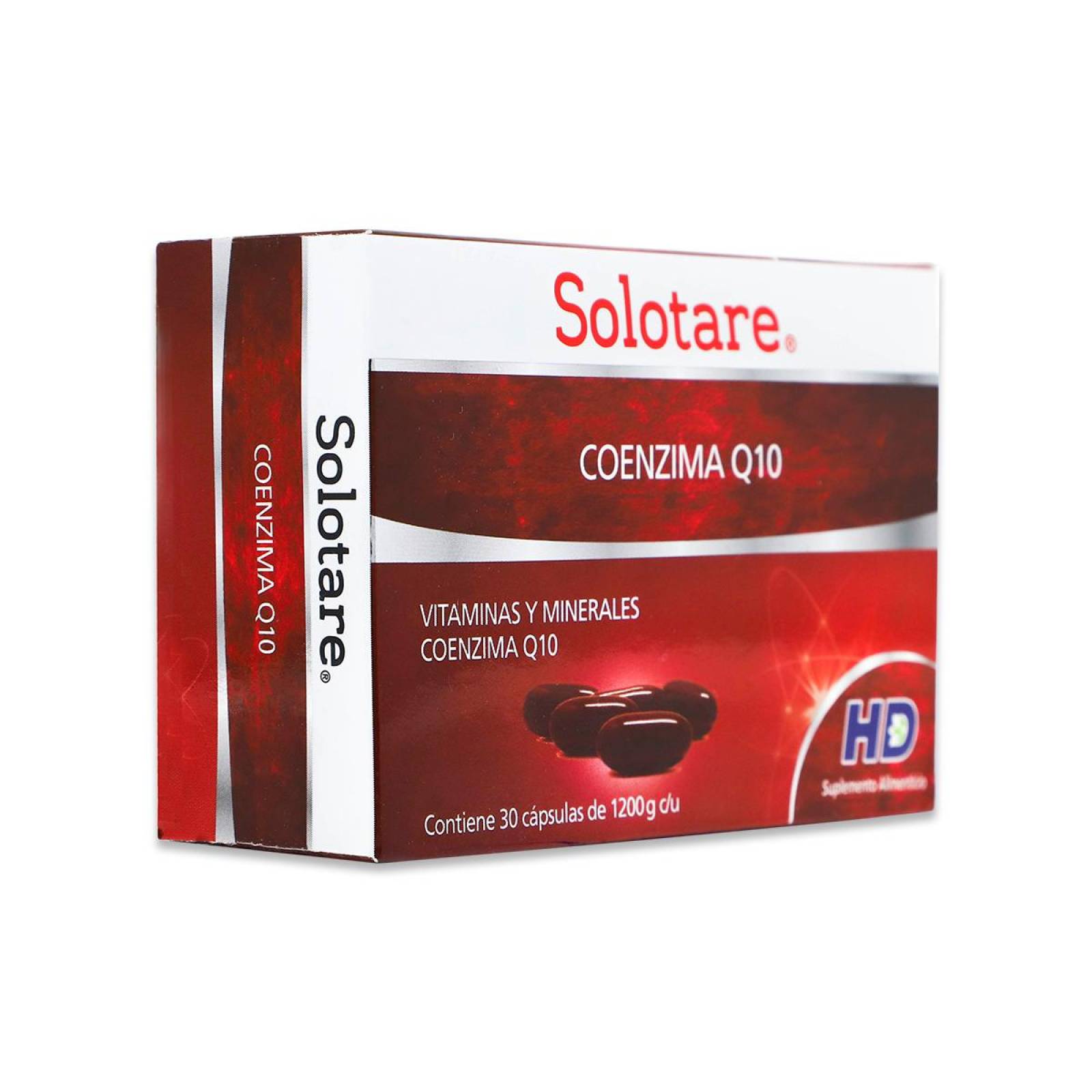 Vitaminas, Minerales y Coenzima Q10 HD Solotare  30 Capsulas 1200 G C/U 