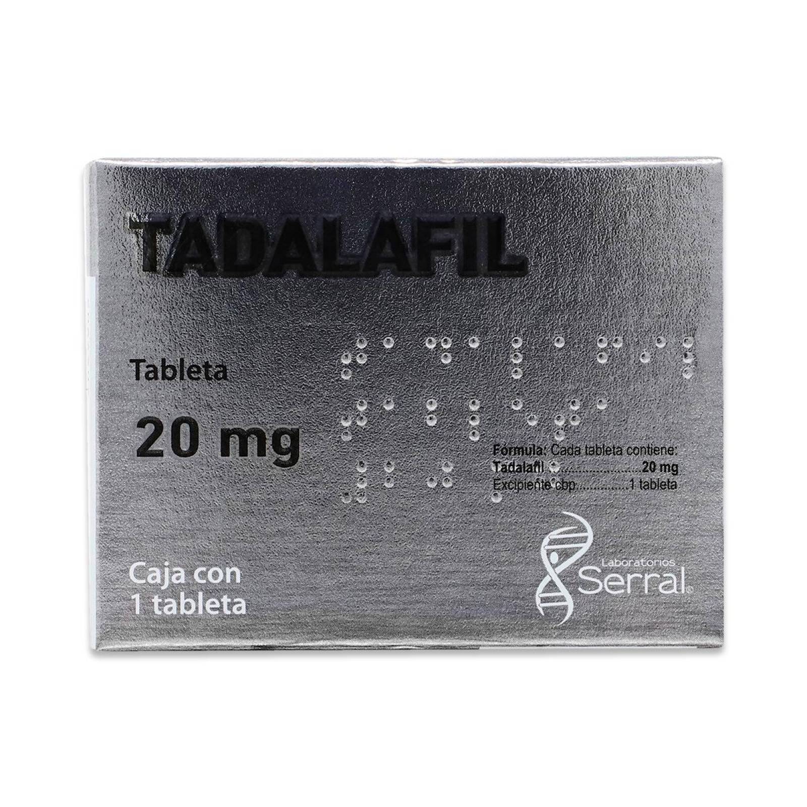 Tadalafil Serral Caja Con 1 Tableta De 20 Mg 