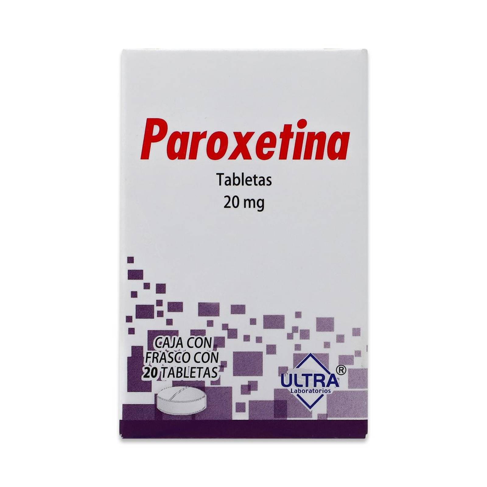 Antidepresivo  Ultra Paroxetina Frasco Con 20 Tabletas 