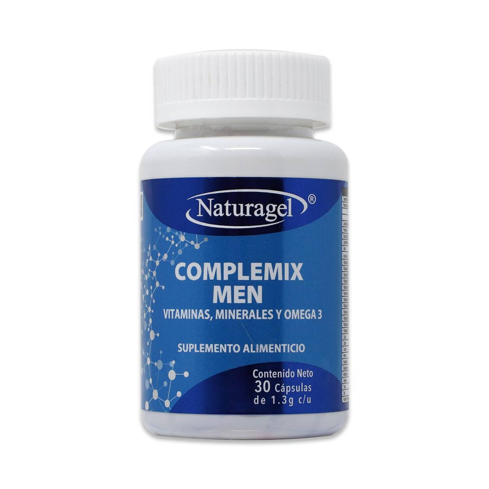 Suplemento Alimenticio Naturagel Complemix Men  Frasco Con 30 Capsulas Azul 