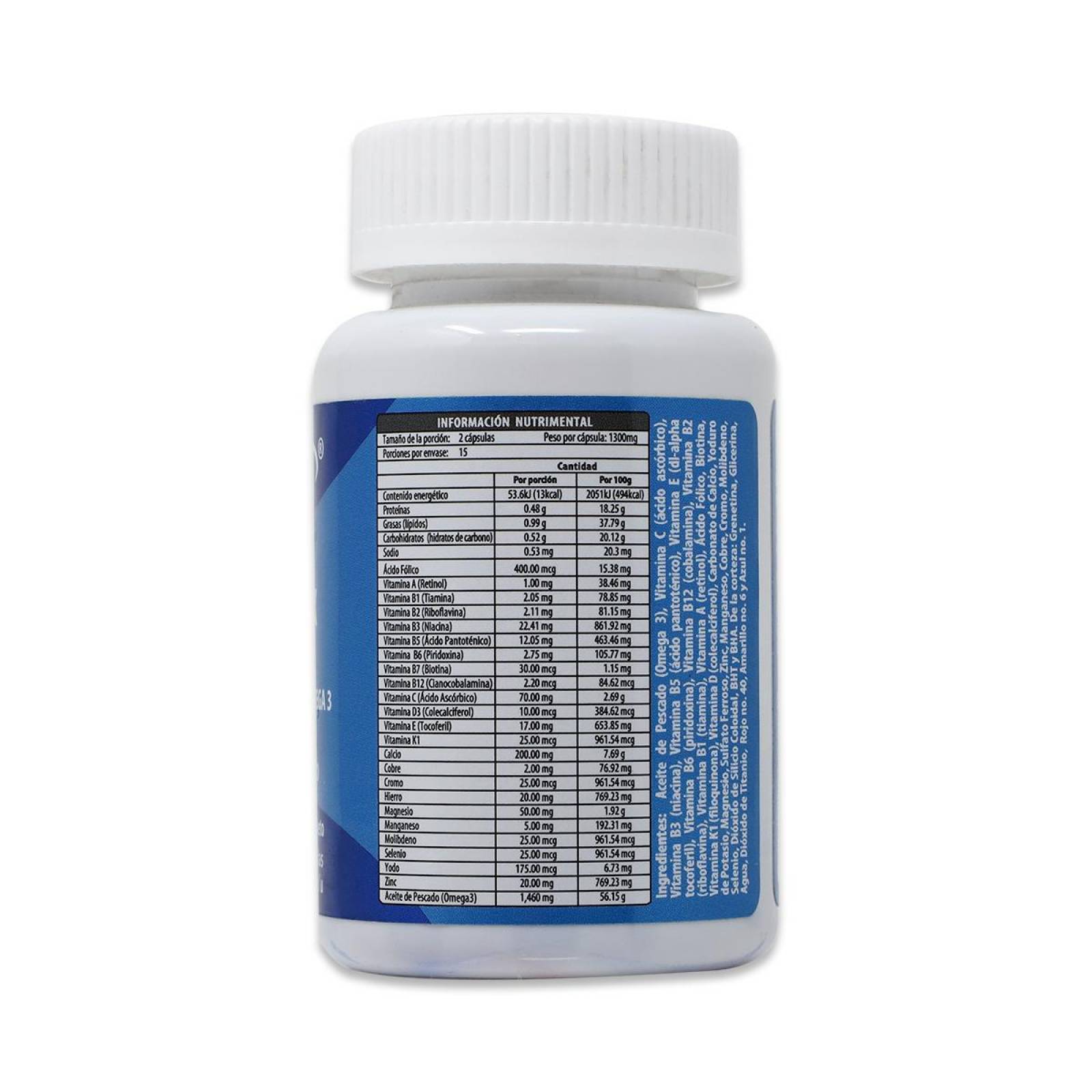 Suplemento Alimenticio Naturagel Complemix Men  Frasco Con 30 Capsulas Azul 