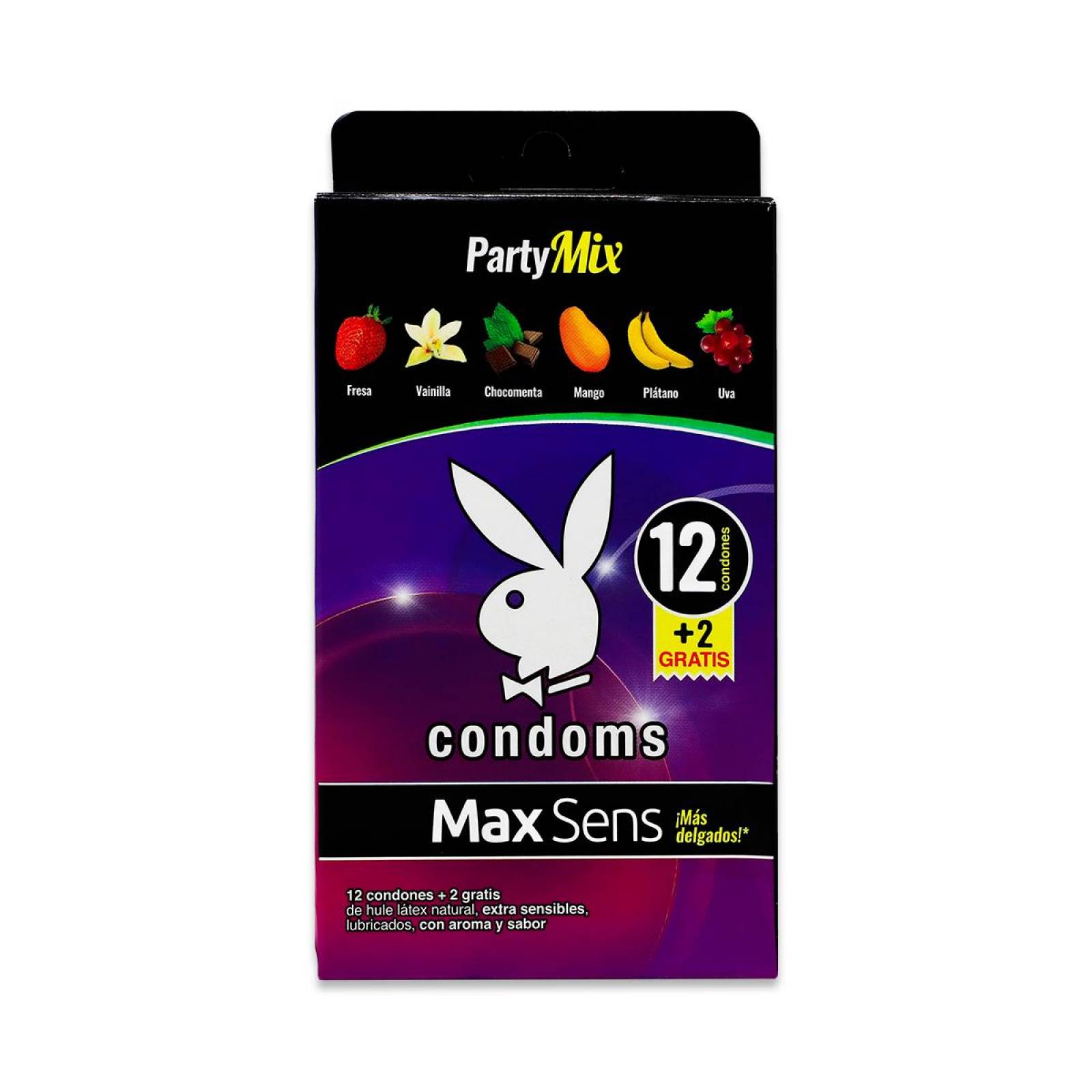 Condones Playboy Condoms Max Sens Party Mix Caja Con 12 Condones