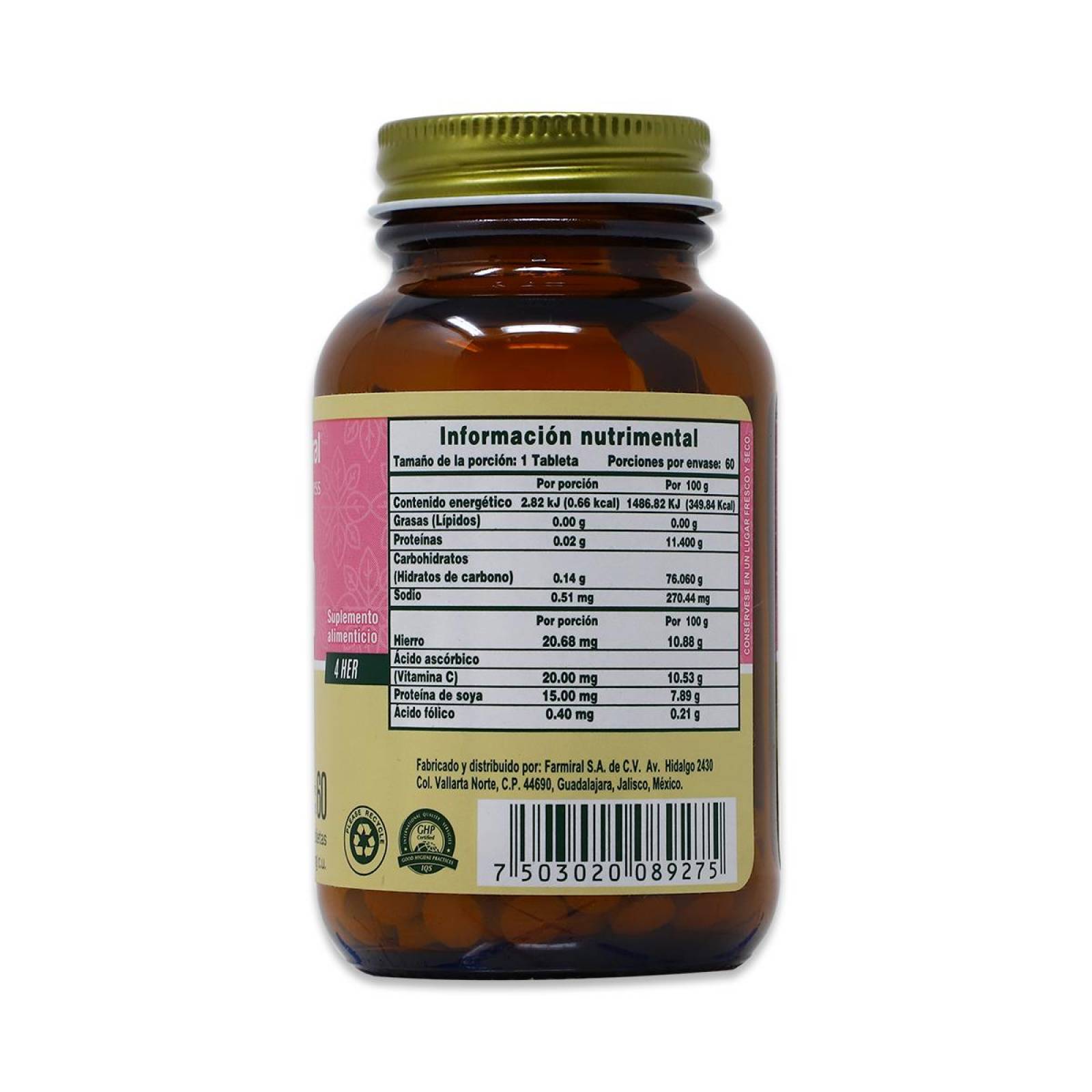 Biofolic 400 Biomiral Frasco Con 60 Tabletas