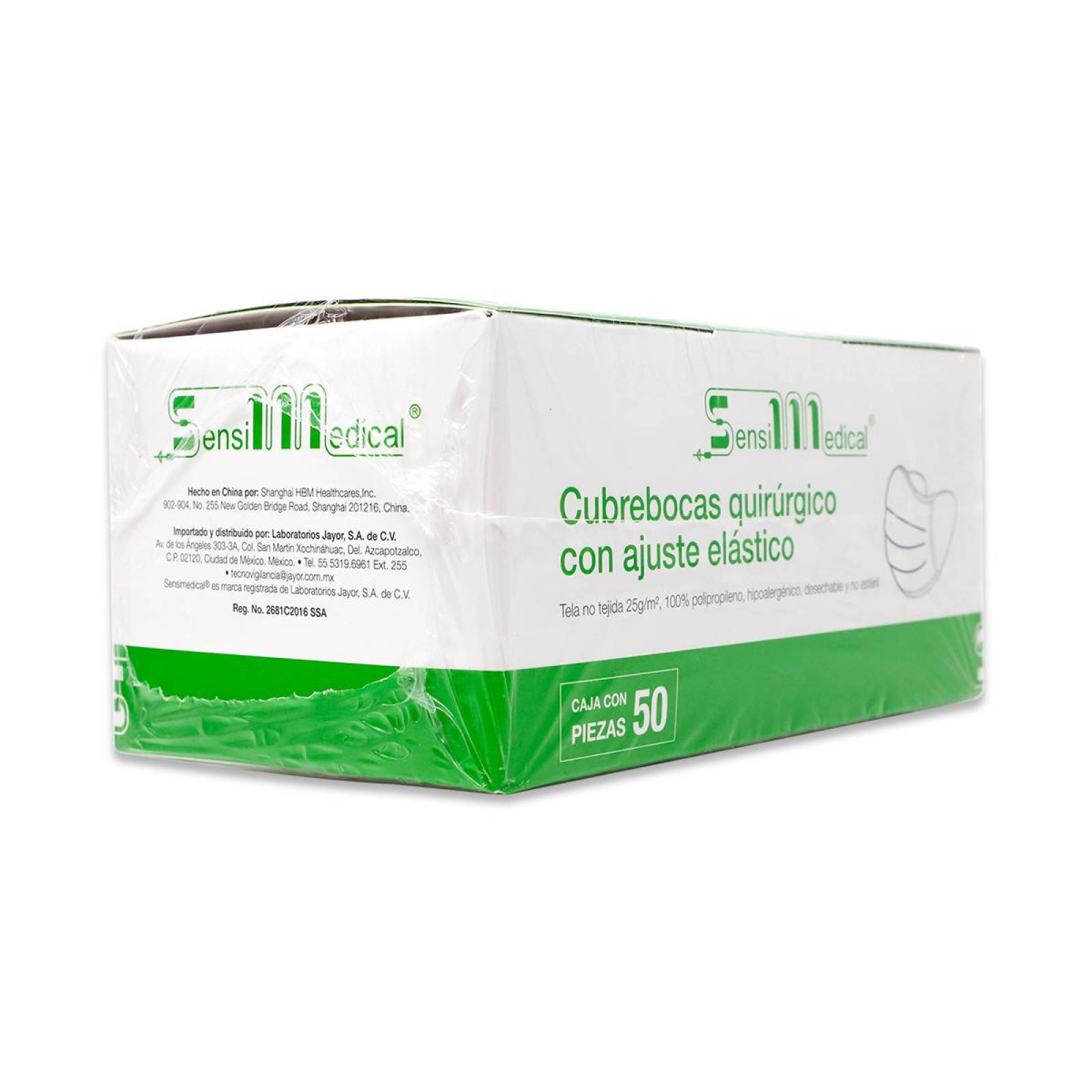 Cubrebocas Sensil medic Quirúrgico Con Ajuste Elástico 