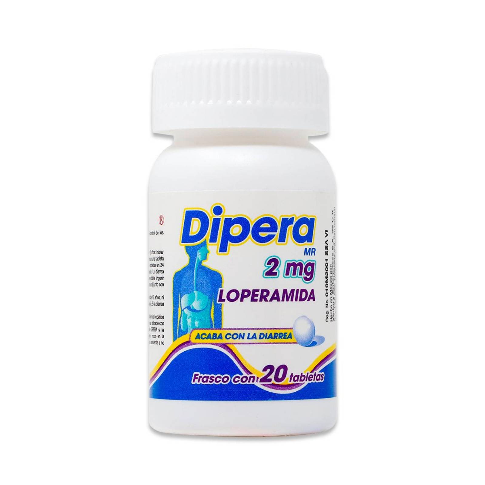 Dipera Loperamida Victory Frasco Con 20 Tabletas De 2 Mg 