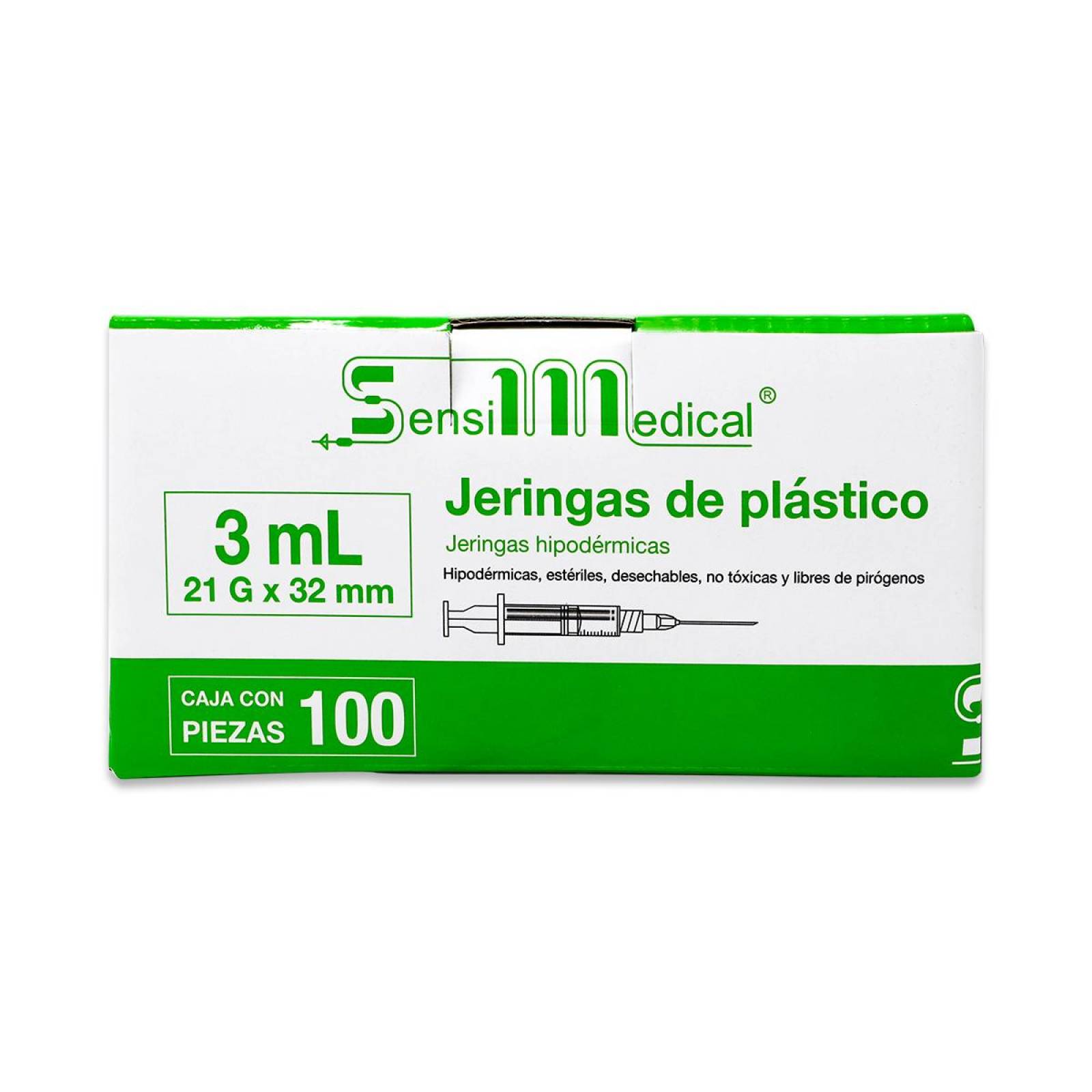 Jeringas Sensilmedical De Plastico Hiipodermicas 3 Ml 21 G X 32 Mm 100 Piezas