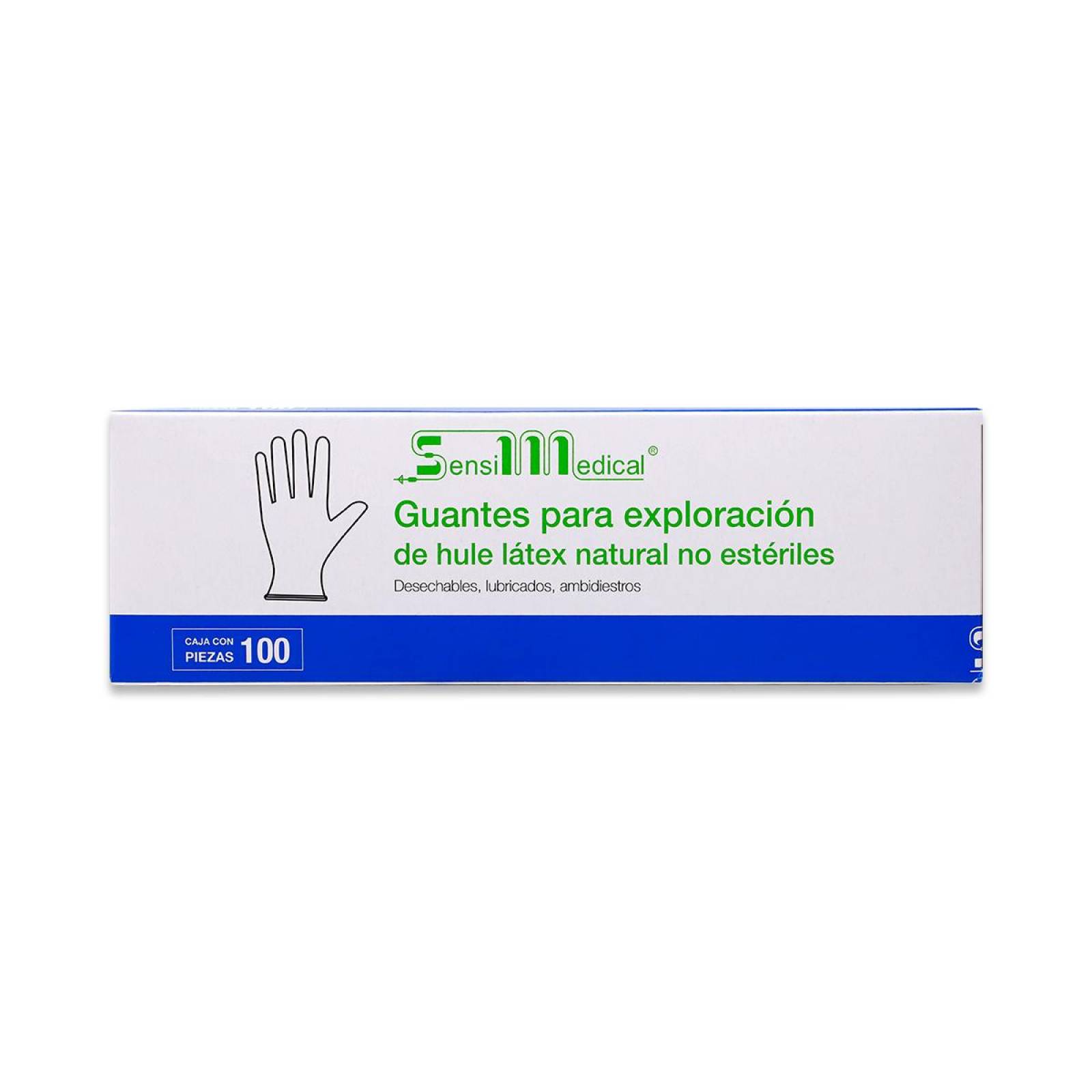 Guante SensiMedical Para Exploracion De Hule Latex Natural Grande Cont 100 Pzas 
