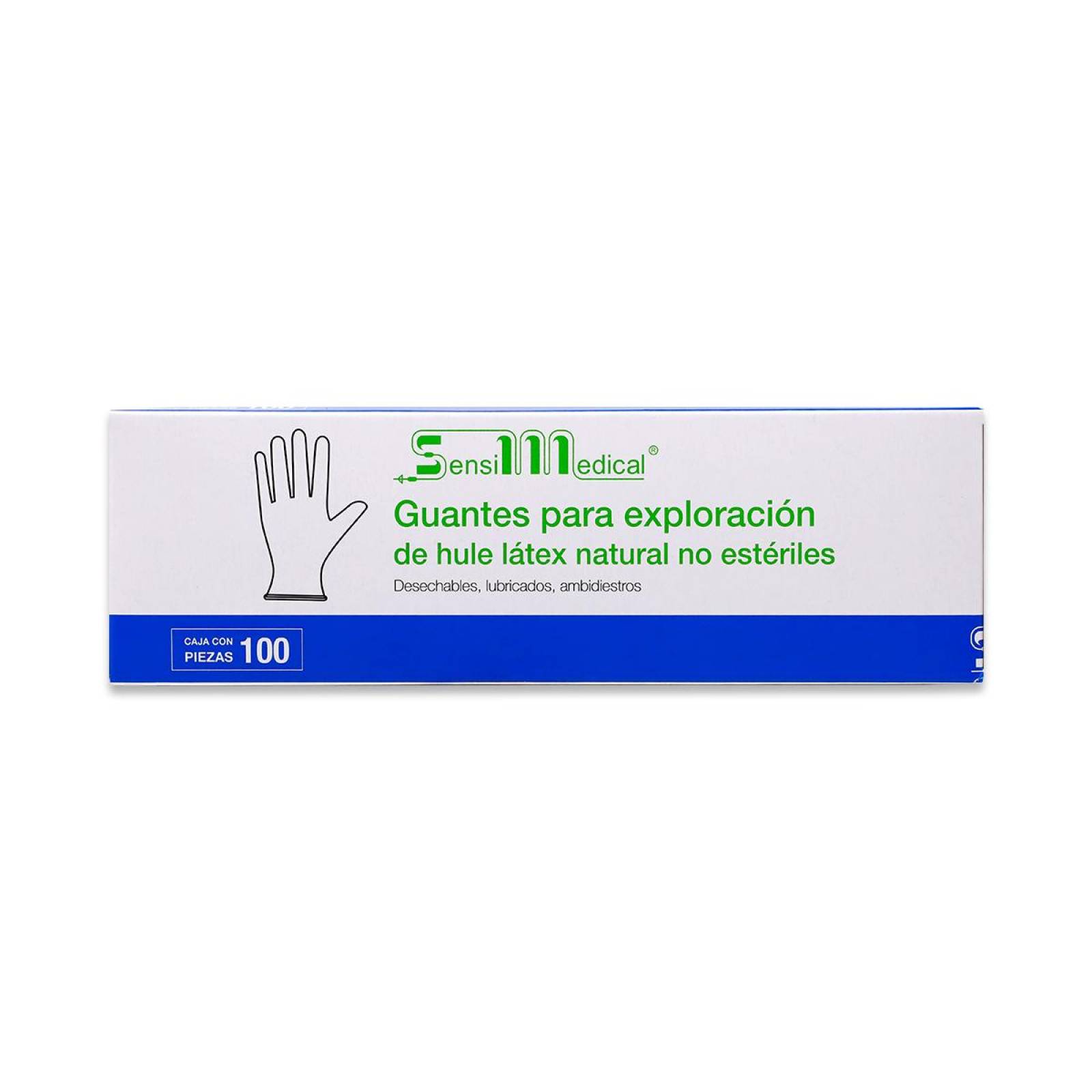 Guante Para Exploracion Sensil medical De Hule Latex Natural No Esteril Mediano Cont 100 Pzas