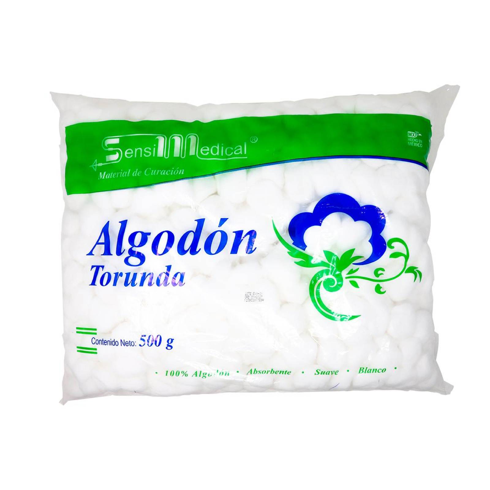 Algodon Torundas 500 G, Sensilmedical 