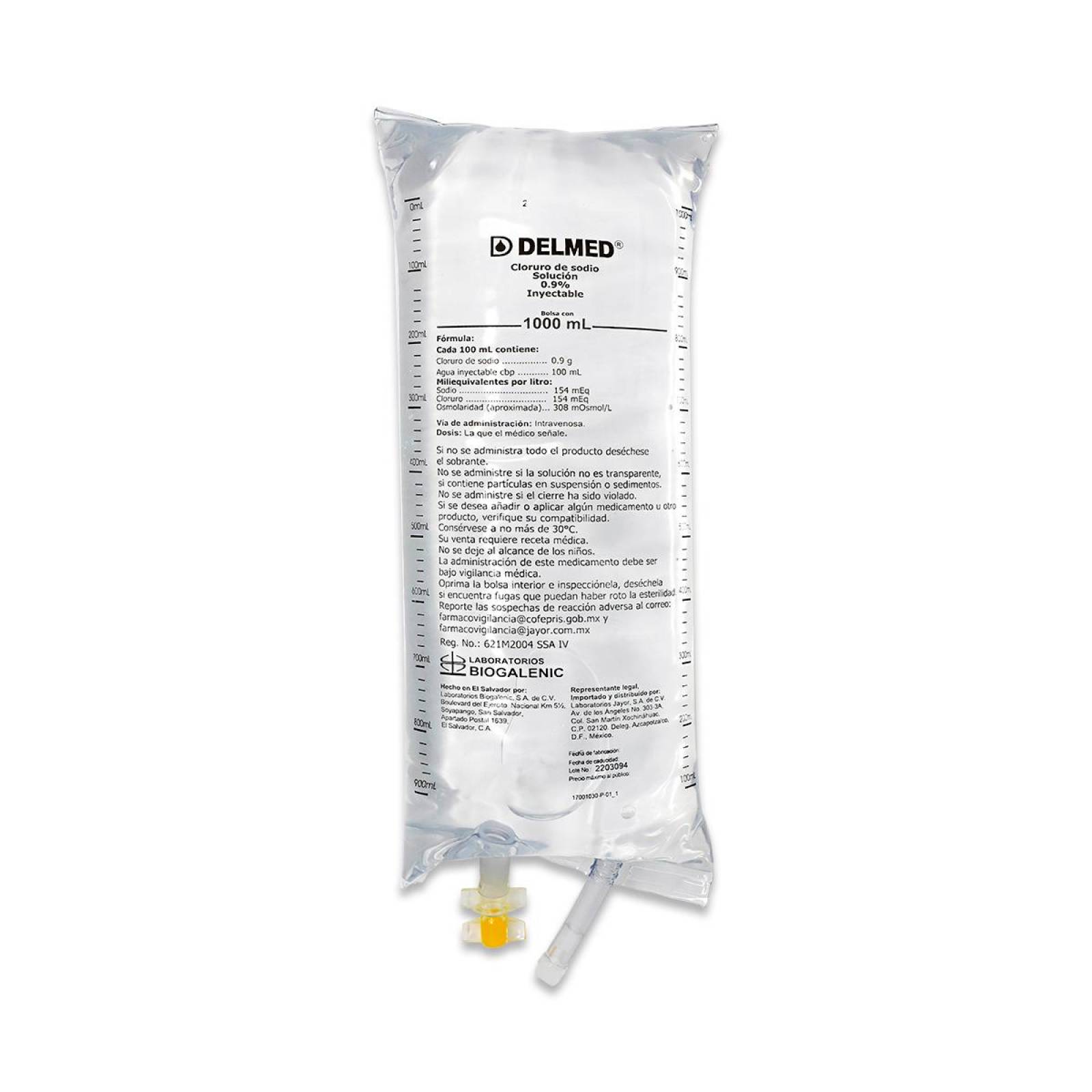 Solucion Cloruro De Sodio Al 0.9%, 1000Ml, Delmed 