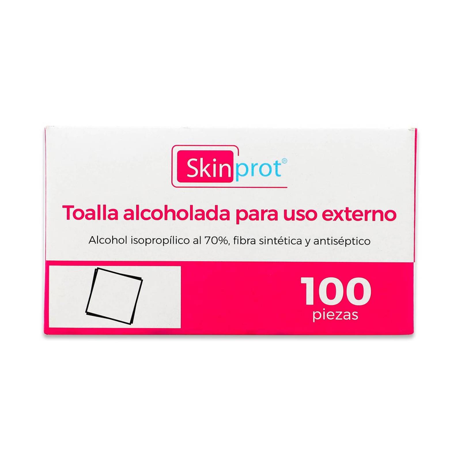 Toalla Alcoholada Para Uso Externo, Caja Con 100 Piezas, Skinprot