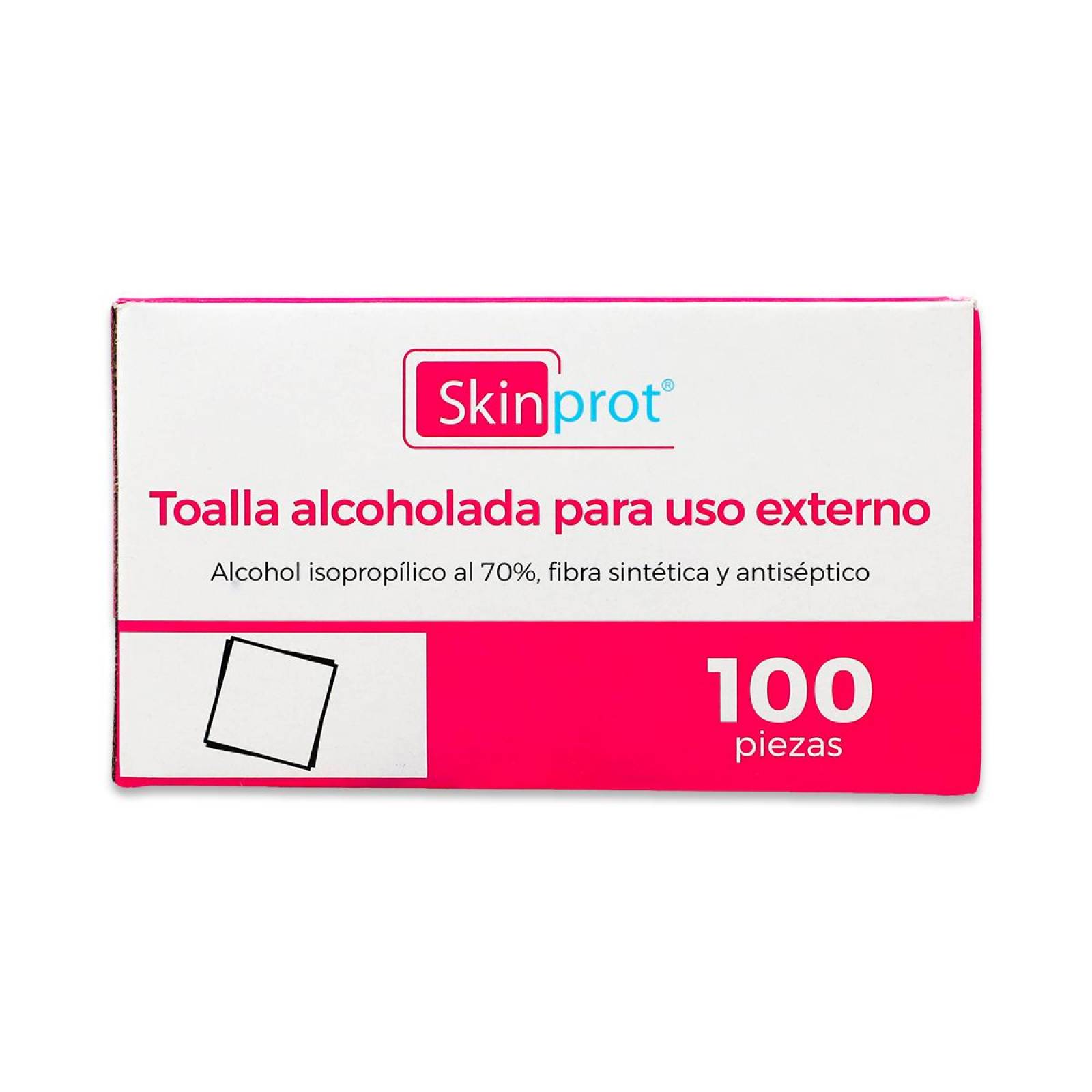 Toalla Alcoholada Para Uso Externo, Caja Con 100 Piezas, Skinprot