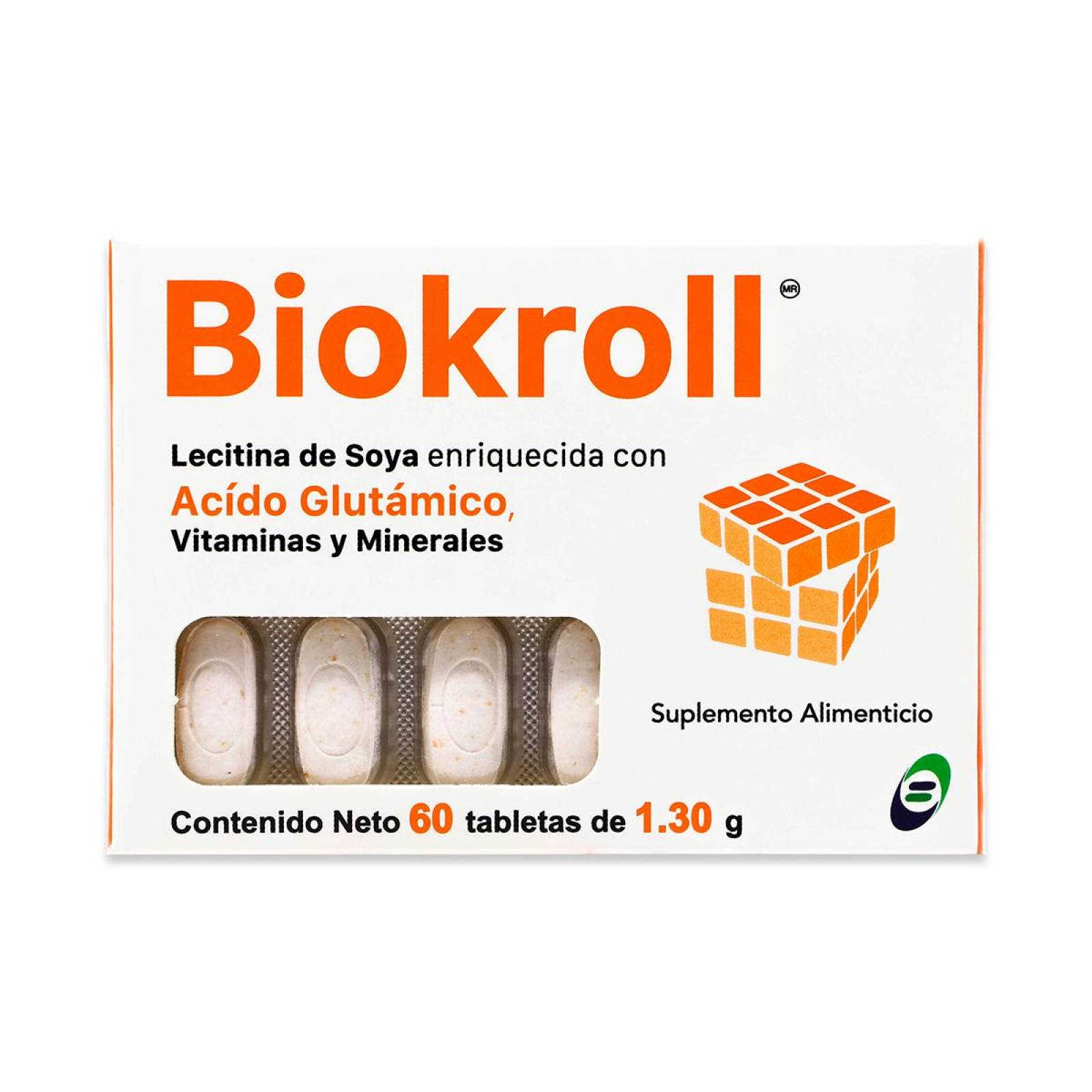 Biokroll Bio Salud Ácido Glutámico Vitaminas Y Minerales Caja Con 60 Tabletas De 1.30 G