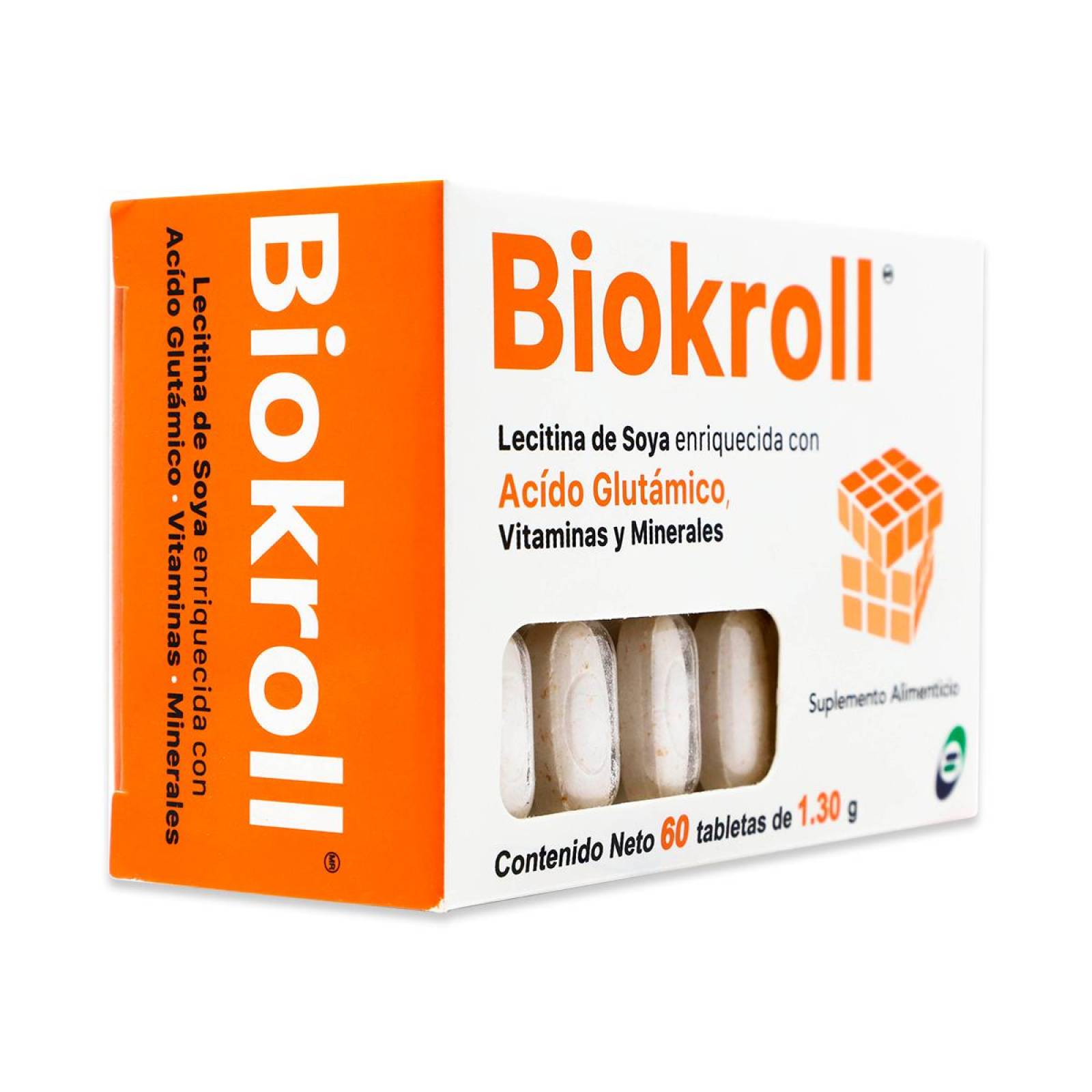 Biokroll Bio Salud Ácido Glutámico Vitaminas Y Minerales Caja Con 60 Tabletas De 1.30 G