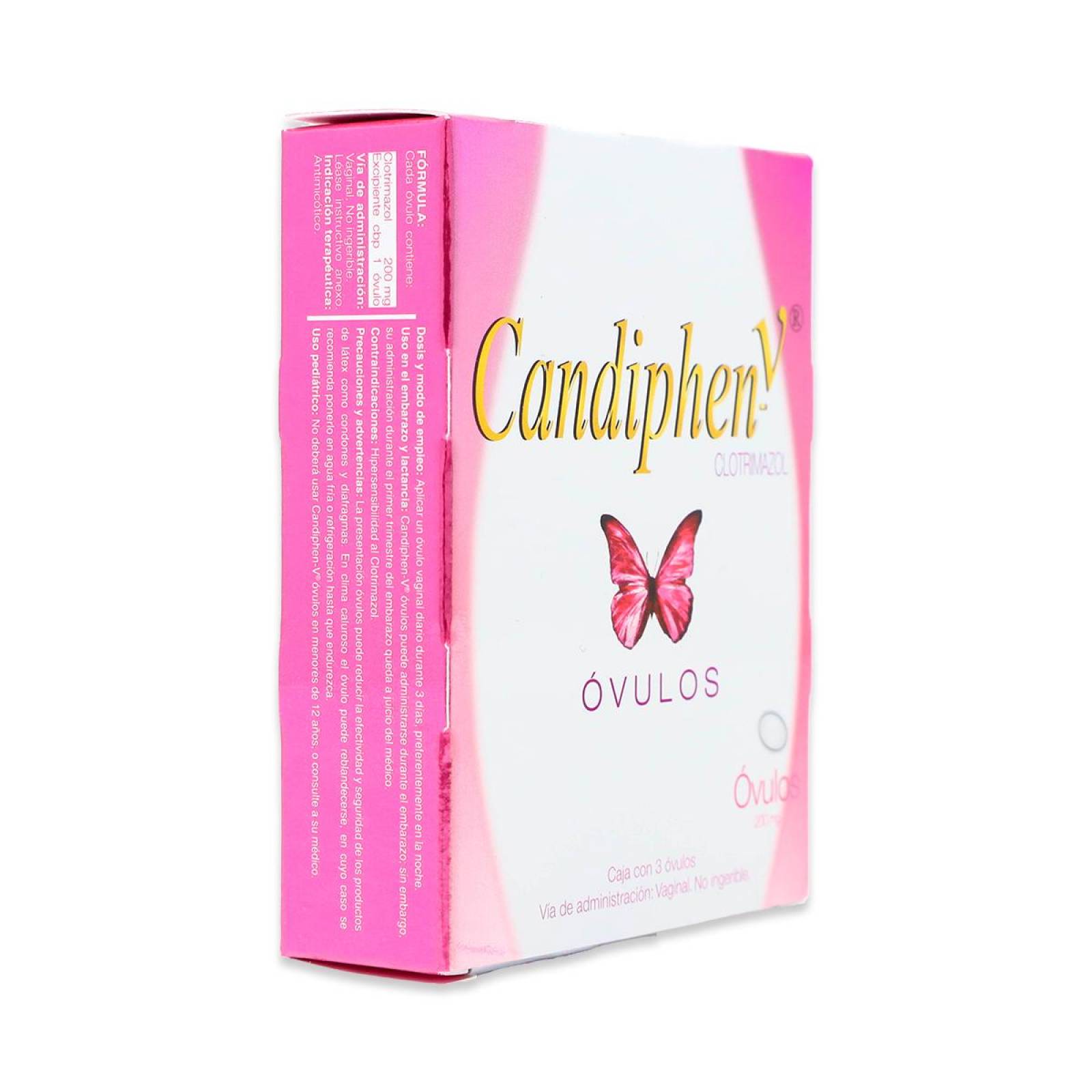 Candiphen - V Clotrimazol Sons Caja Con 3 Ovulos 200 Mg 