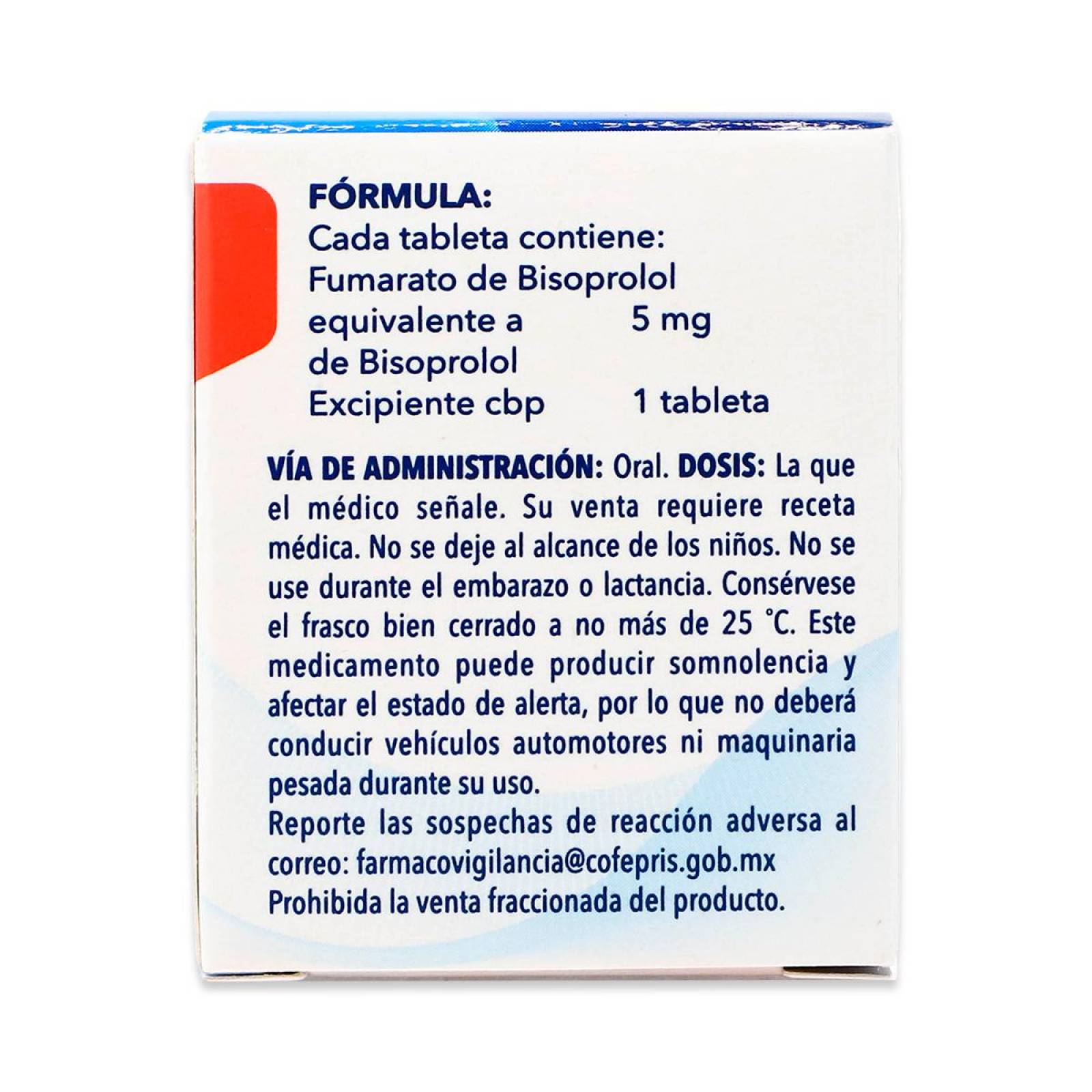 Bisoprolol Apotex Frasco Con 30 Tabletas 5 Mg 