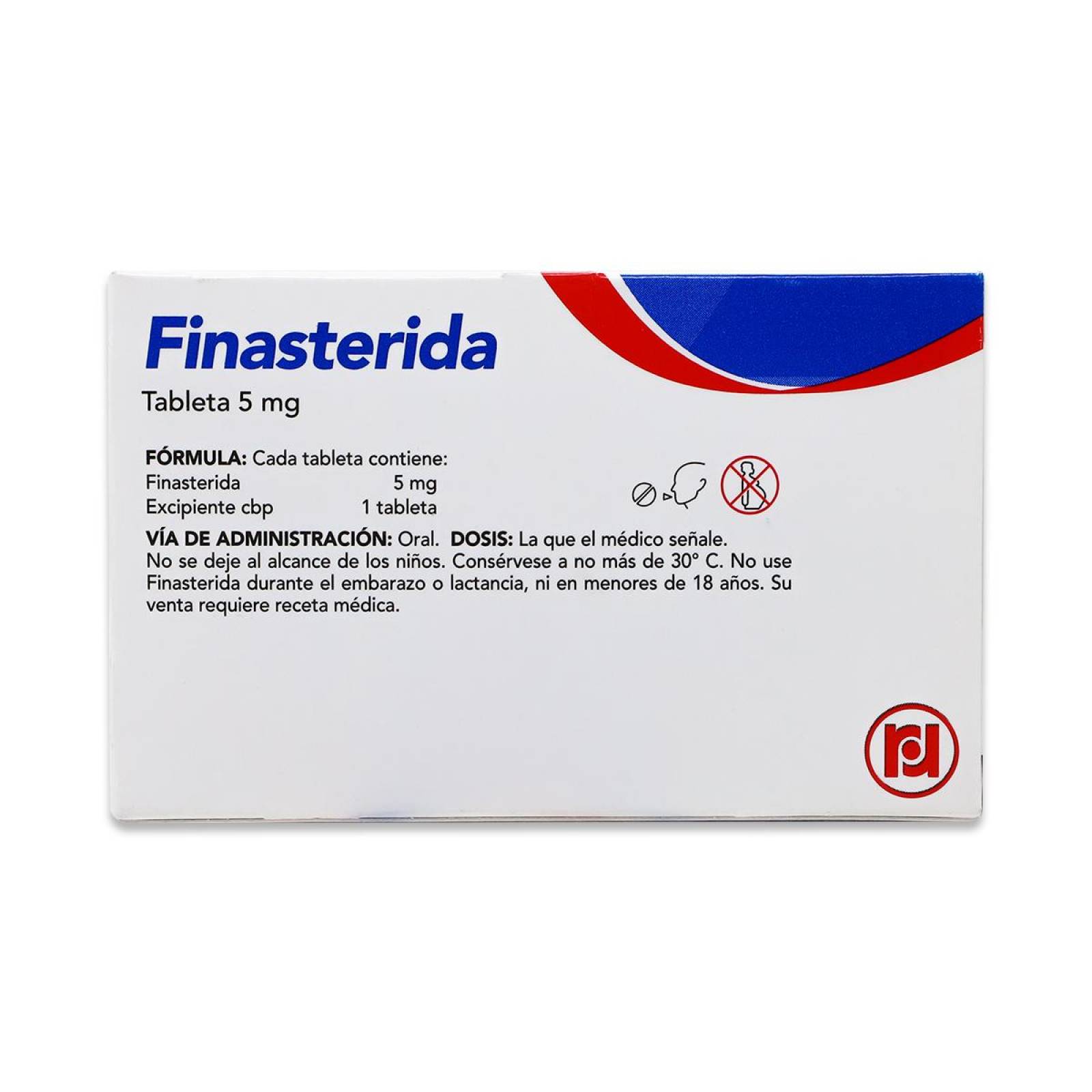 Finasterida, Caja Con 30 Tabletas De 5 Mg, Randall 