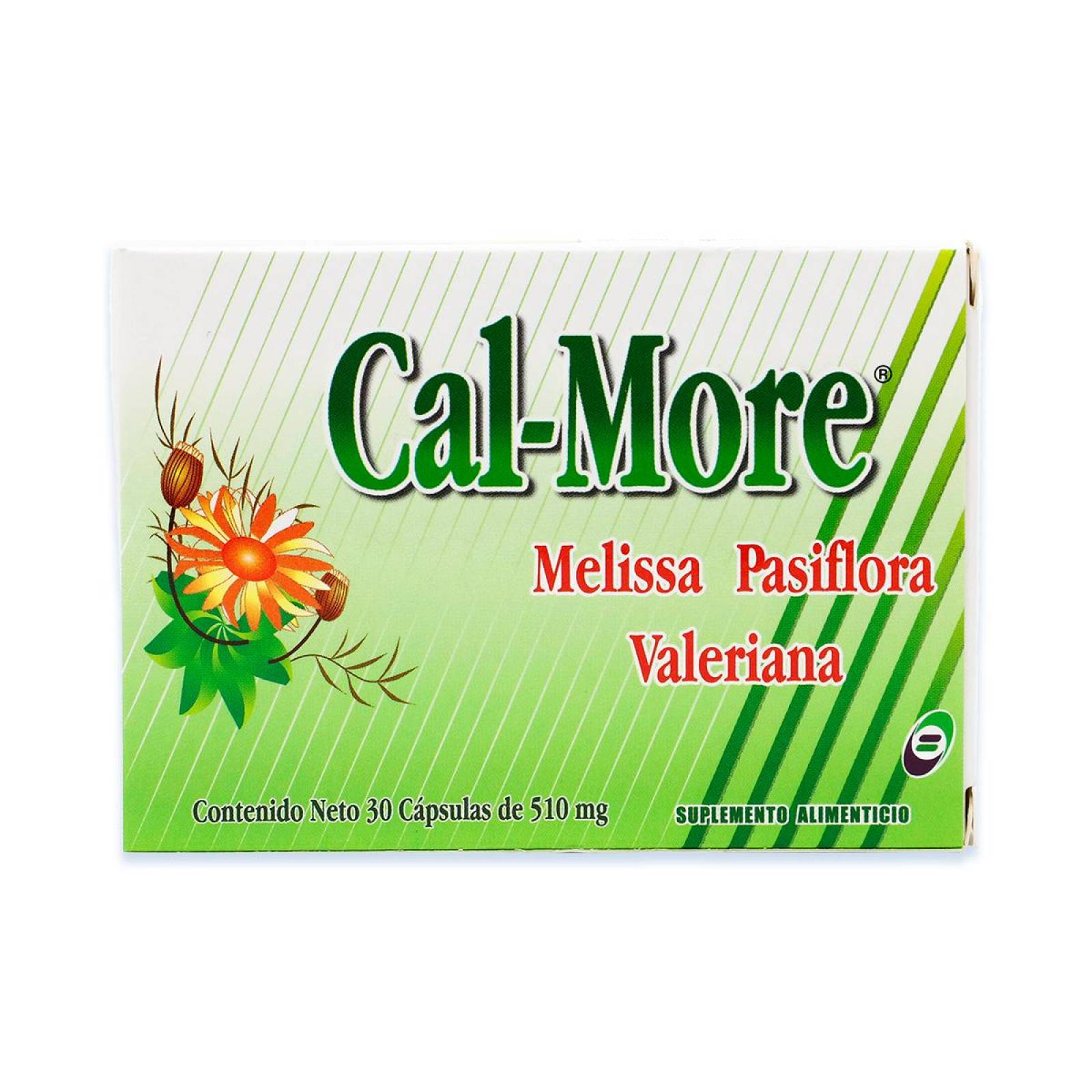 Cal - More, Melissa Pasiflora, Valeriana, 30 Capsulas De 510 Mg, Bio Salud