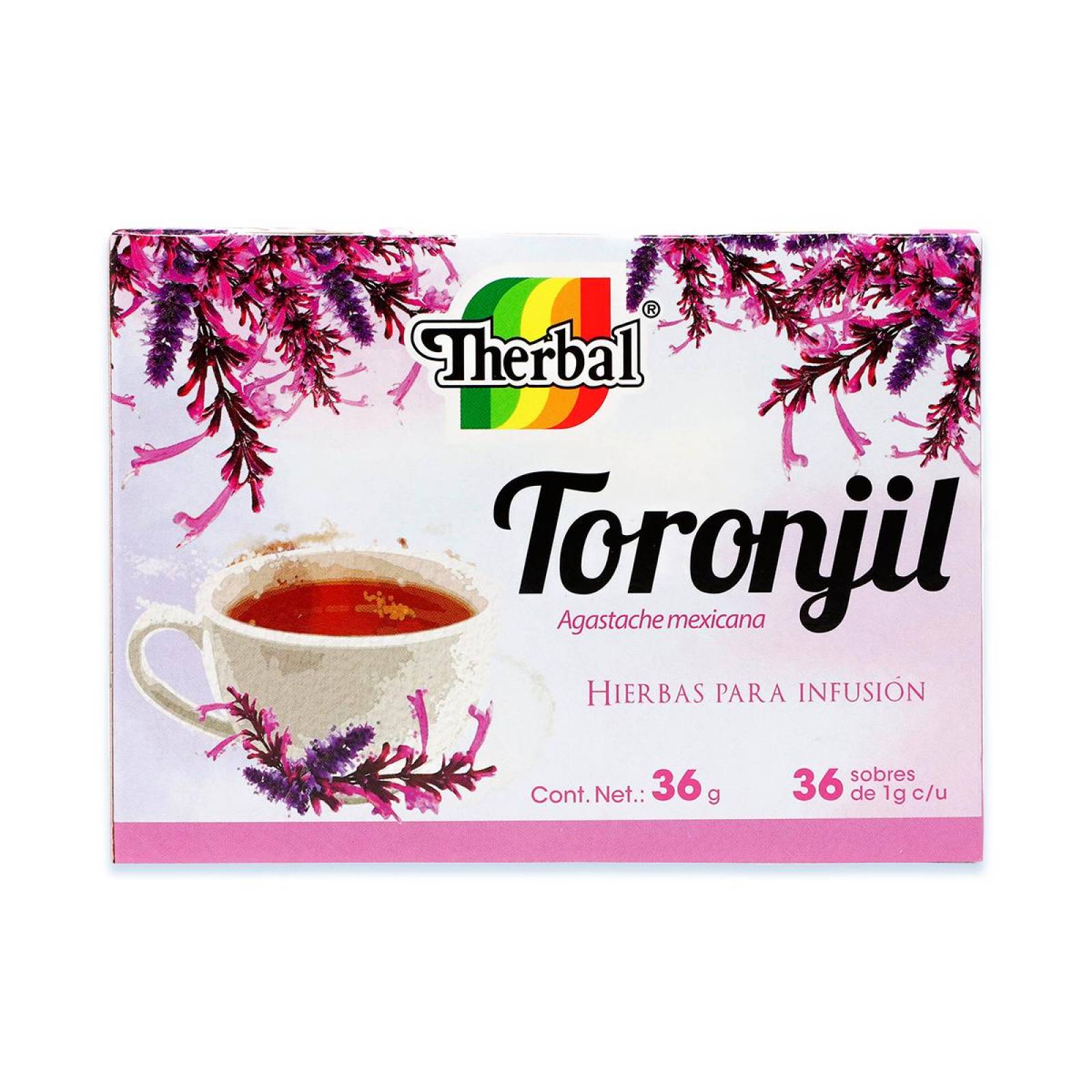 Medicamento Therbal Toronjil, Hierbas Para Infusion, 36 Sobres De 1 G C/u