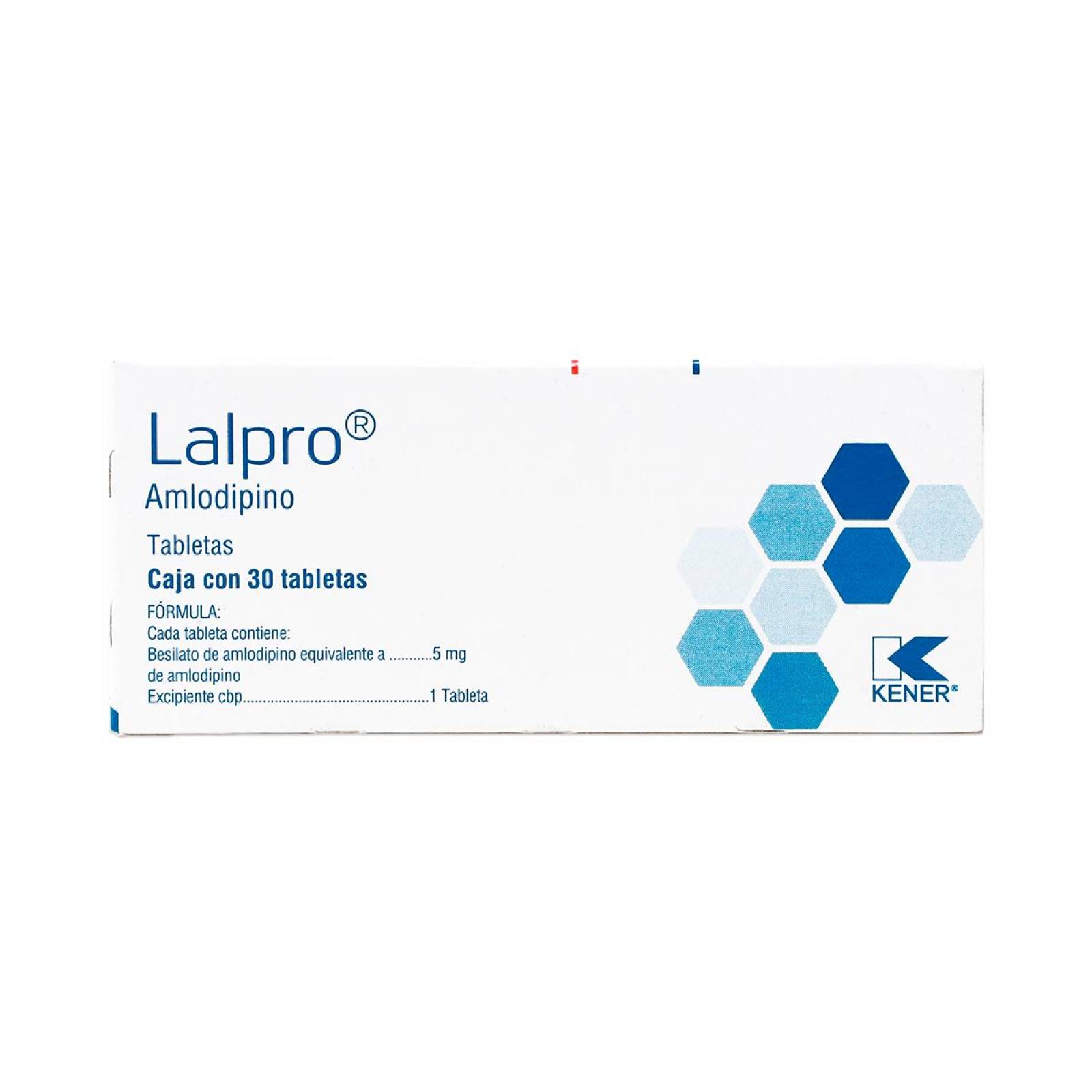 Medicamento Kener Lalpro Amlodipino, 30 Tabletas 5 Mg