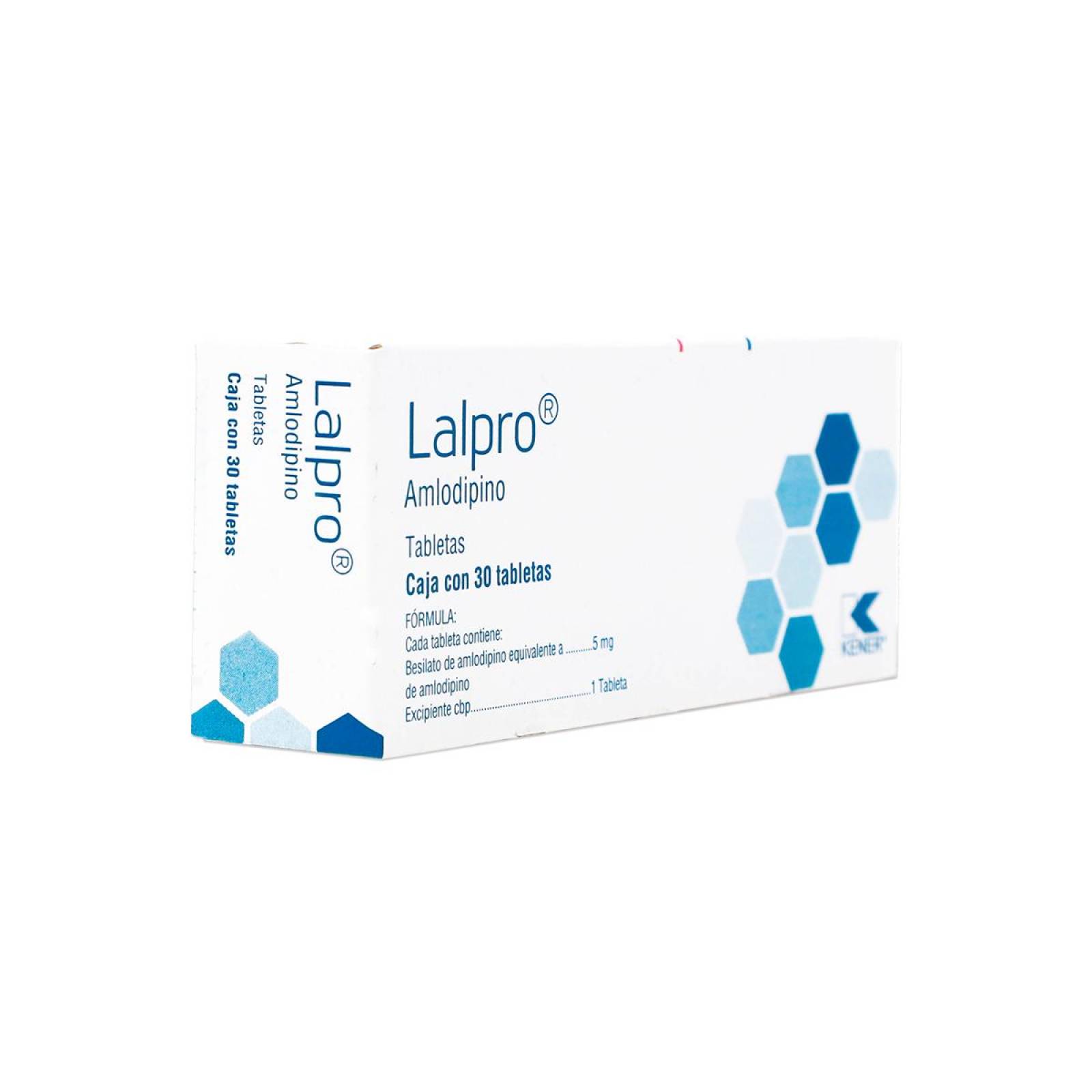 Medicamento Kener Lalpro Amlodipino, 30 Tabletas 5 Mg