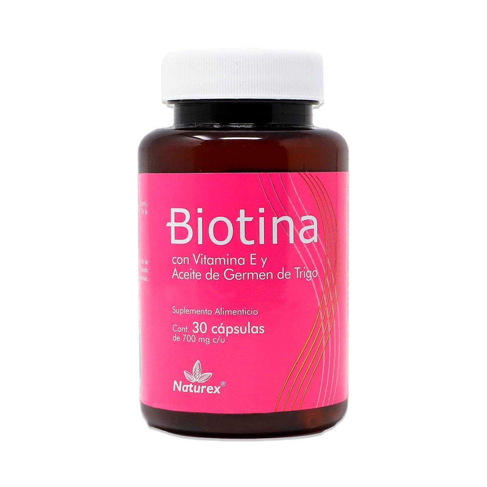 Suplemento Naturex Biotina Con Vitamina E  Y Aceite De Germen  De Trigo, 30 Capsulas 700 Mg C/u 
