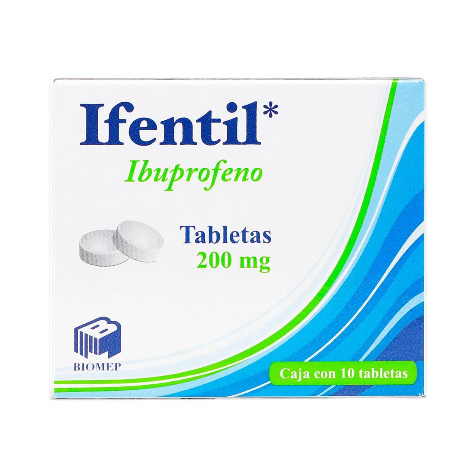 Medicamento Biomep Ifentil Ibuprofeno, 10 Tabletas 200 Mg 