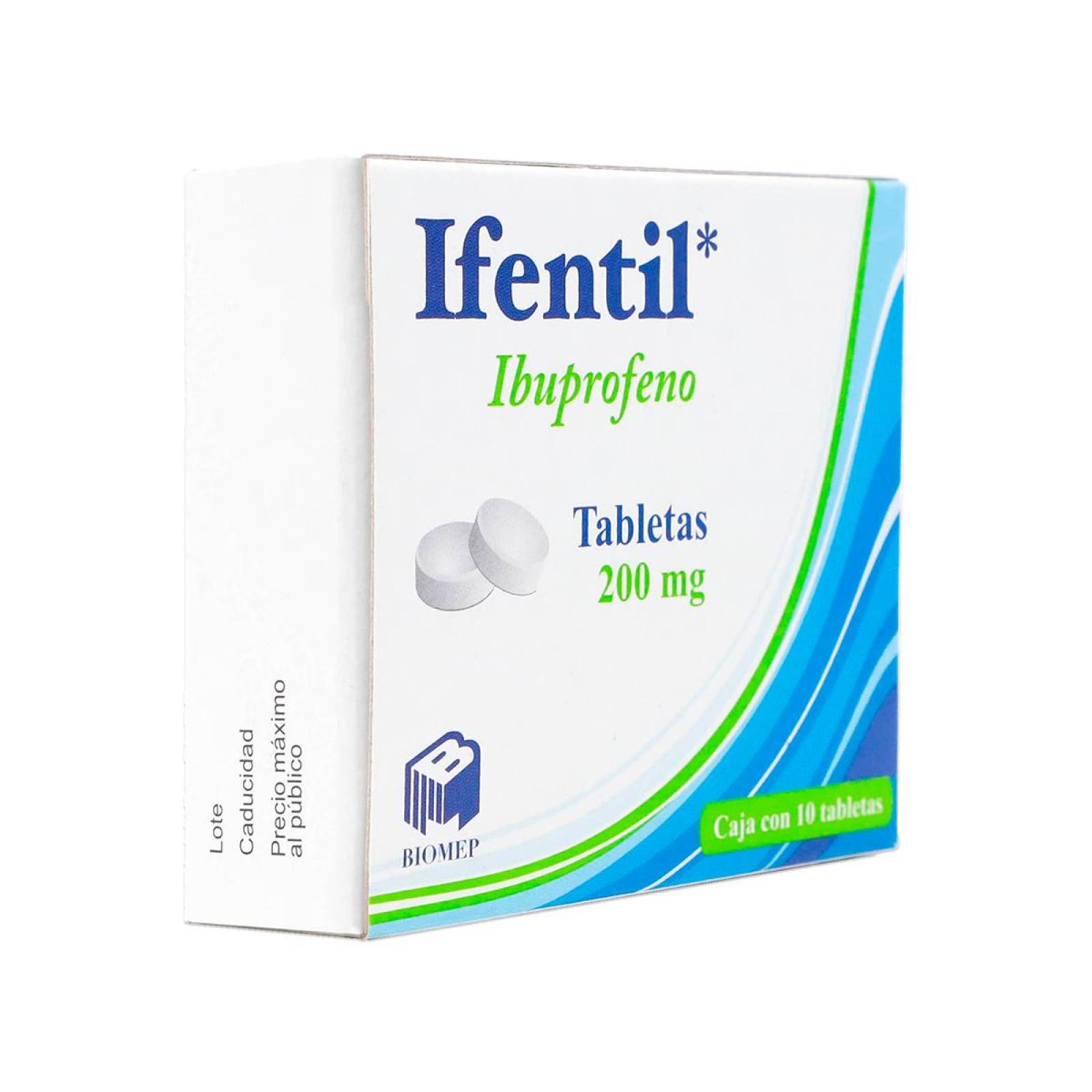 Medicamento Biomep Ifentil Ibuprofeno, 10 Tabletas 200 Mg 