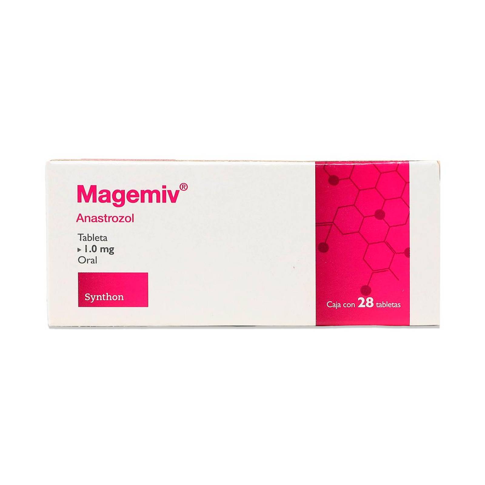 Medicamento Magemiv Anastrozol, Caja Con 28 Tabletas 1.0 Mg 