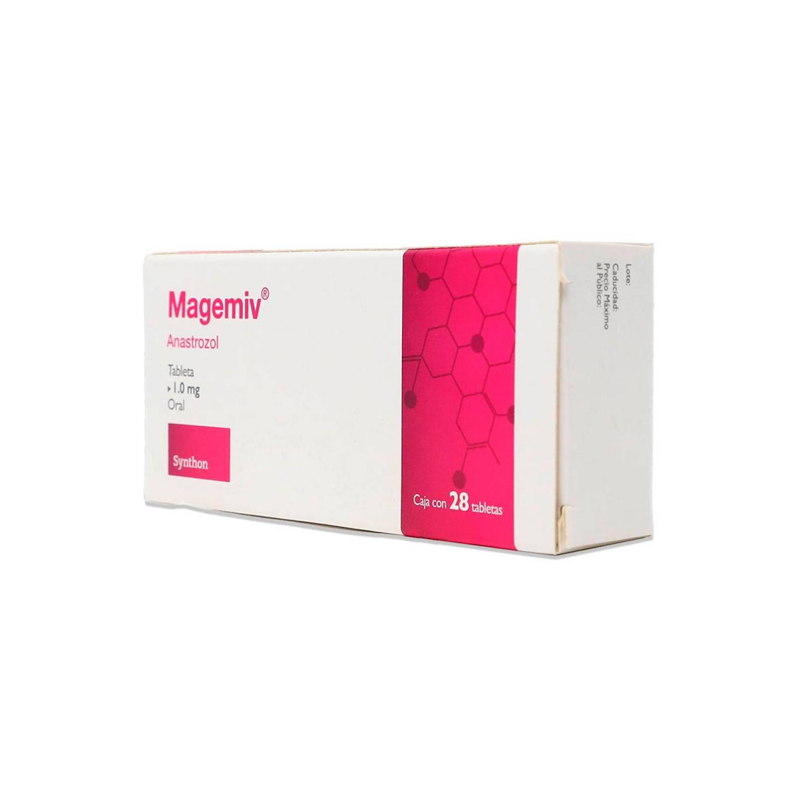 Medicamento Magemiv Anastrozol, Caja Con 28 Tabletas 1.0 Mg 