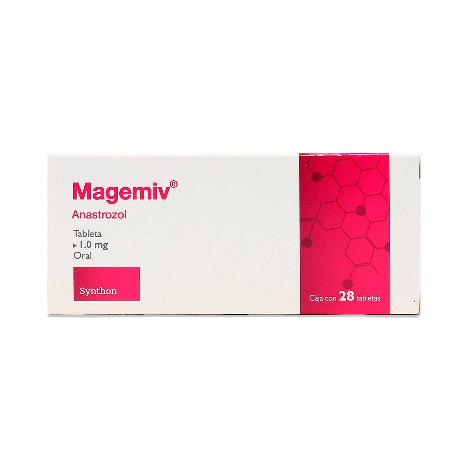 Medicamento Magemiv Anastrozol, Caja Con 28 Tabletas 1.0 Mg 