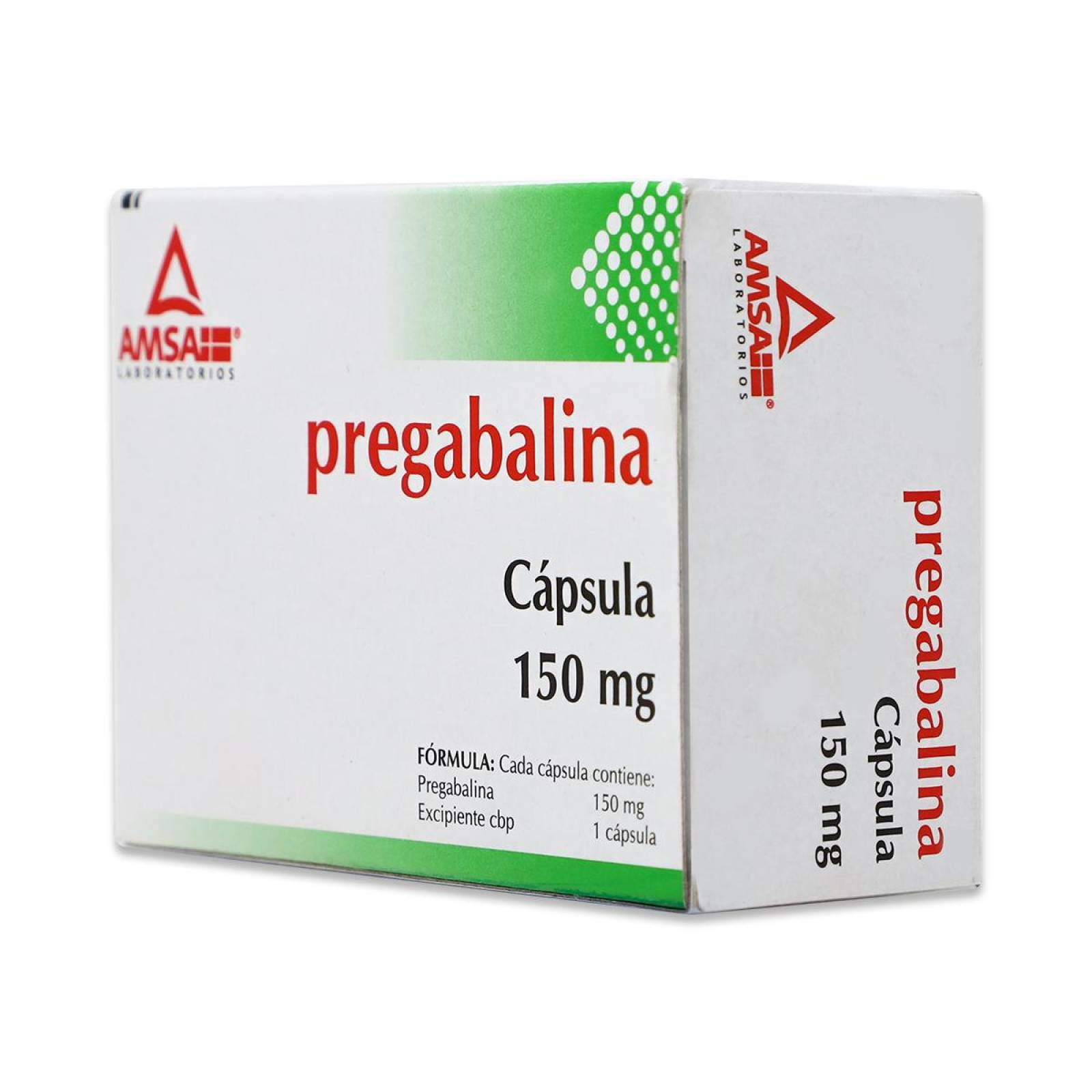 Medicamento Amsa Pregabalina, Caja Con 28 Capsulas De 150 Mg 