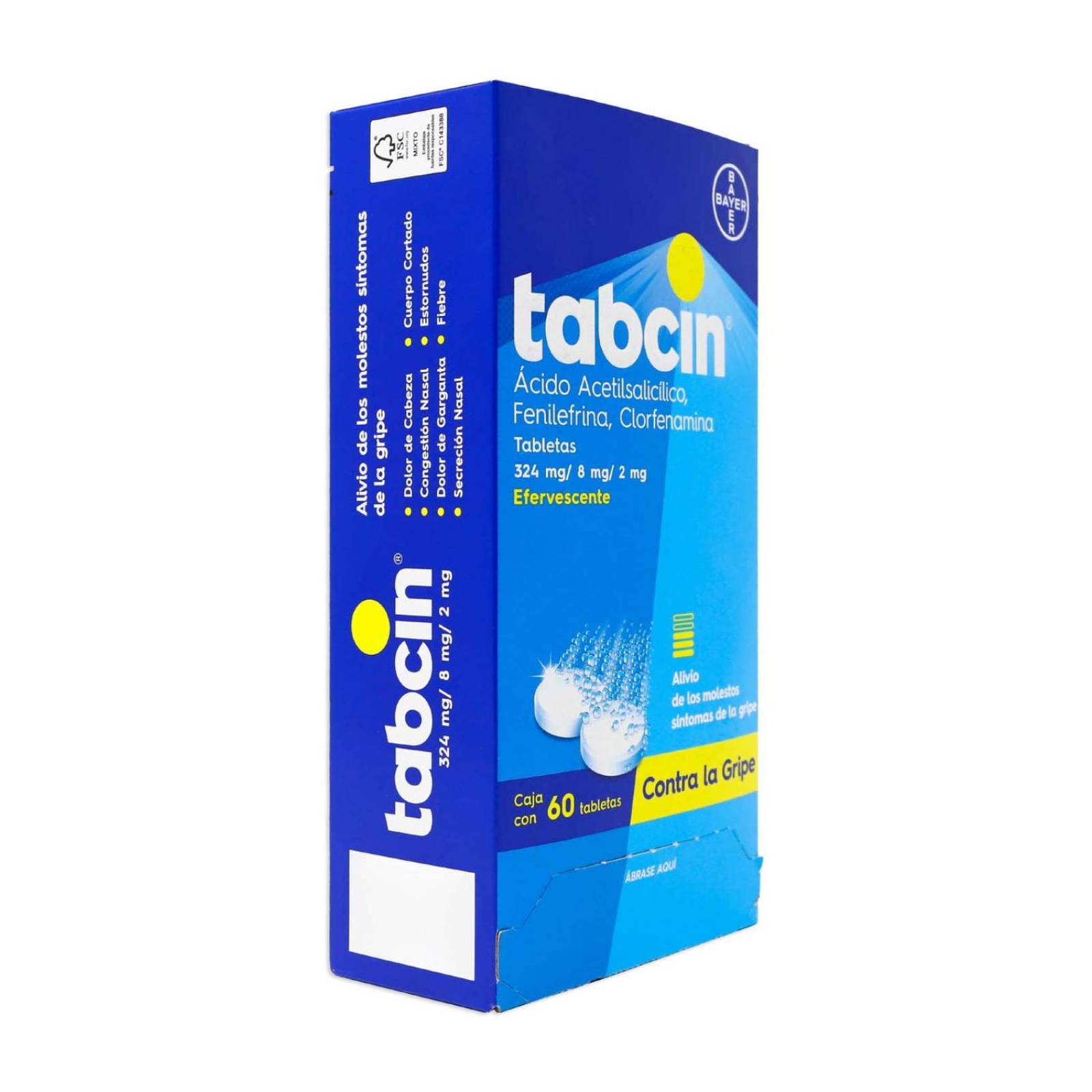 Antigripal Bayern Tabcin Dispensador 60 tabletas 