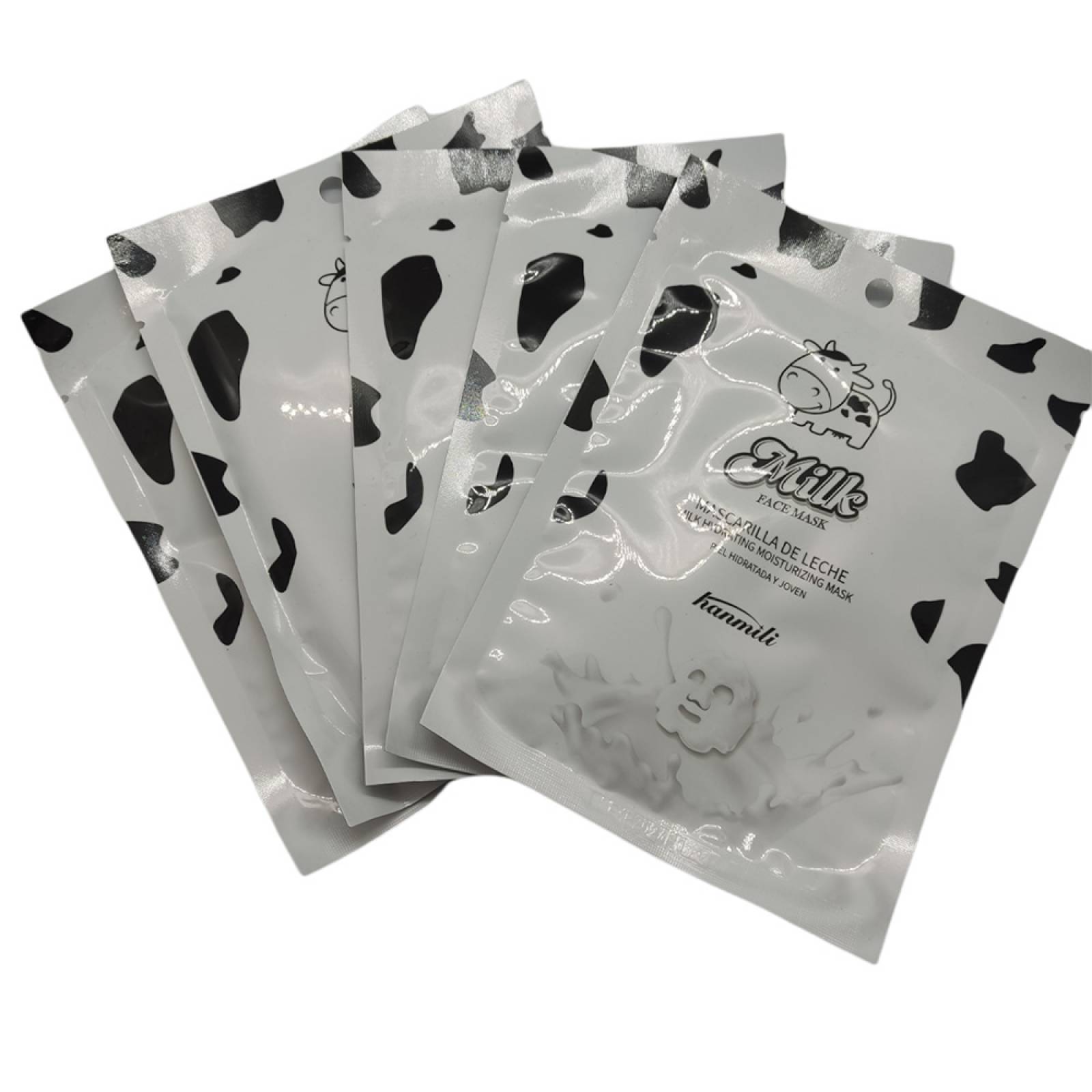 Paquete De 5 Piezas De Mascarilla Facial De Tela De Leche