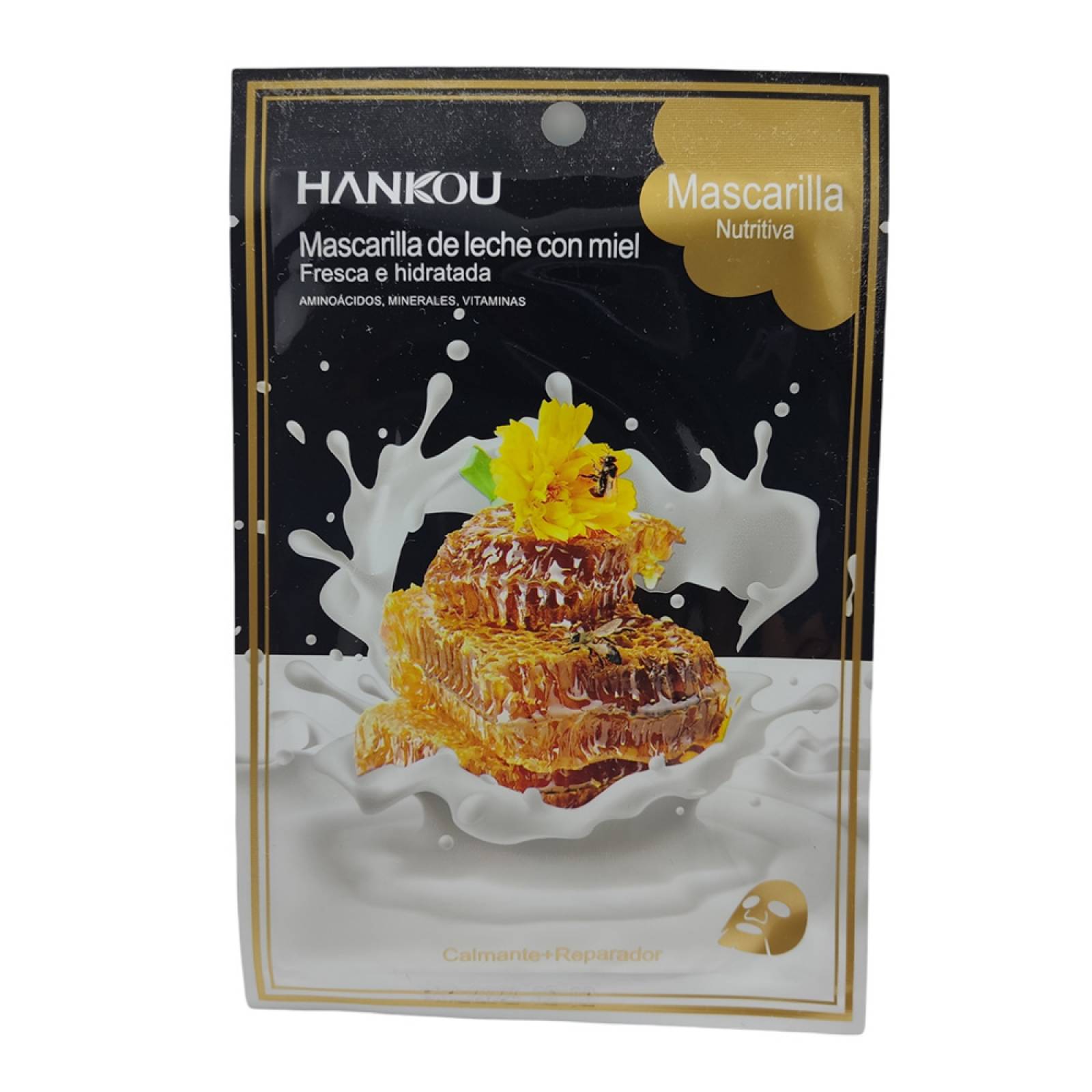 Paquete De 5 Piezas De Mascarilla Facial De Tela De Leche Con Miel